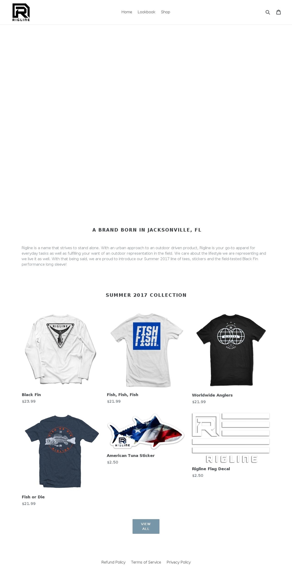 riglineapparel.com — Shopify storefront screenshot