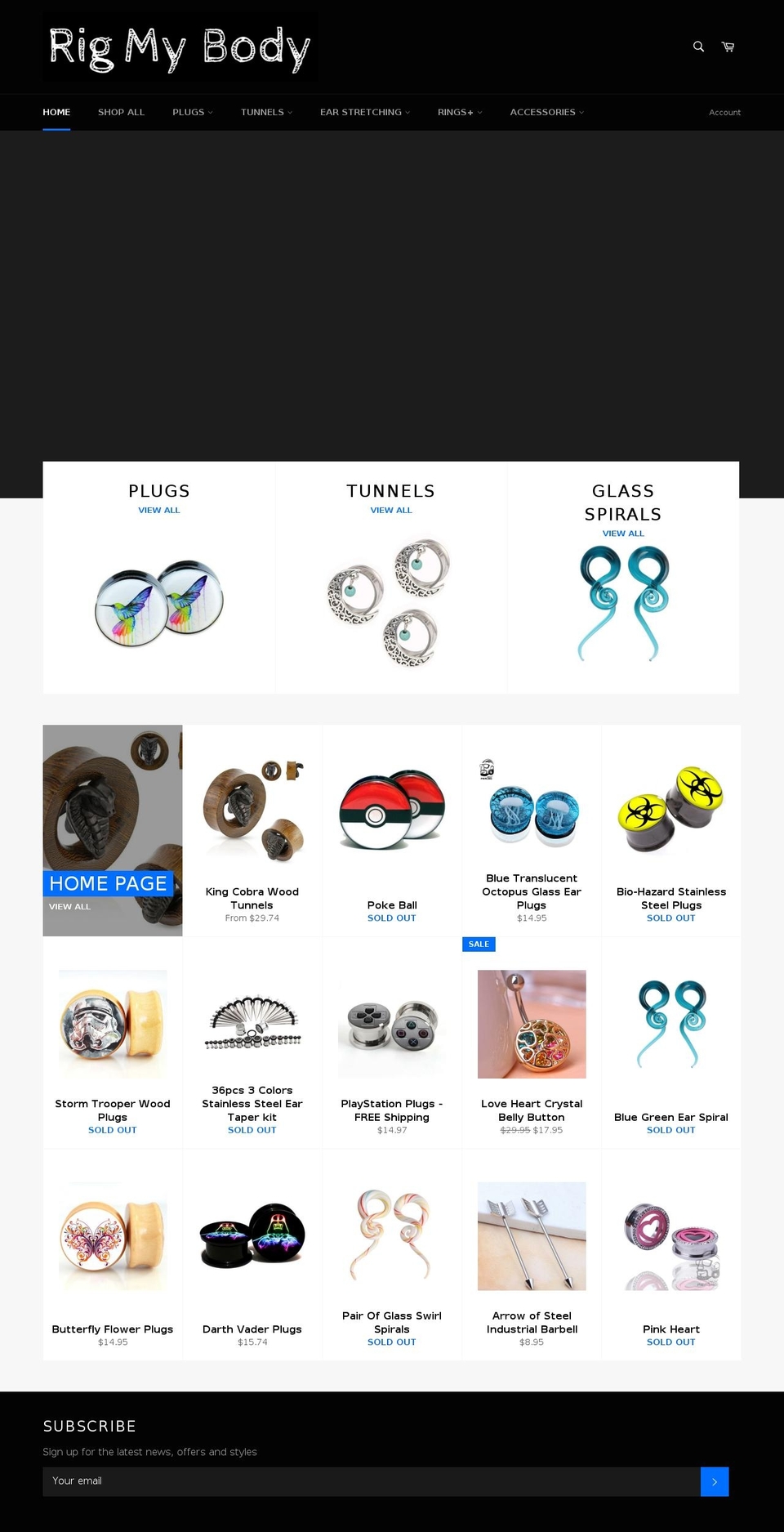 rigmybody.com — Shopify storefront screenshot