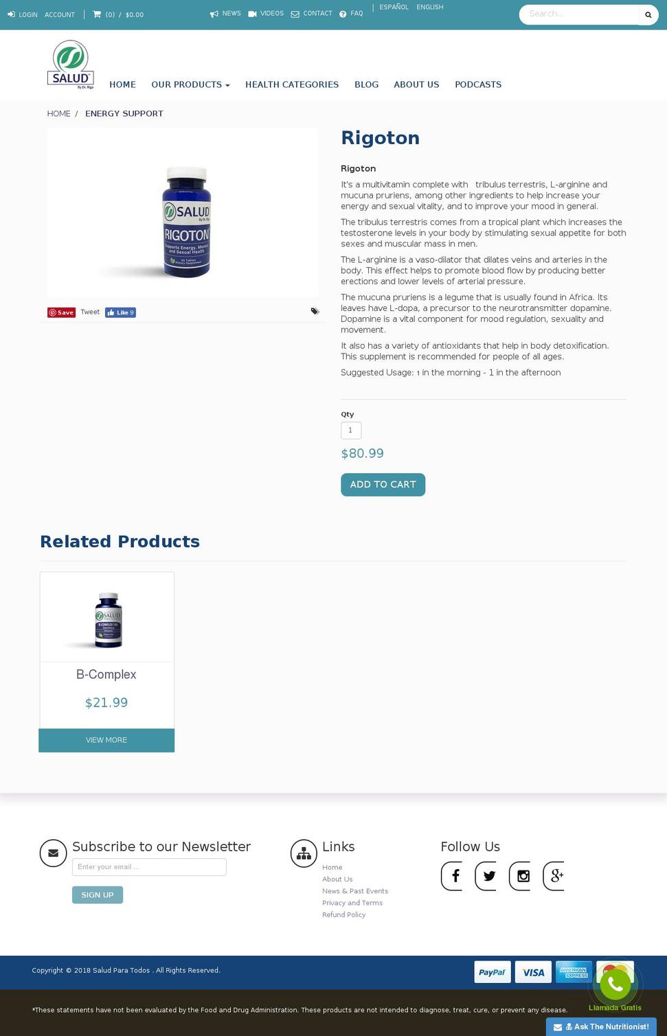 Bootstrap Bilingual Theme Shopify theme site example rigoton.com