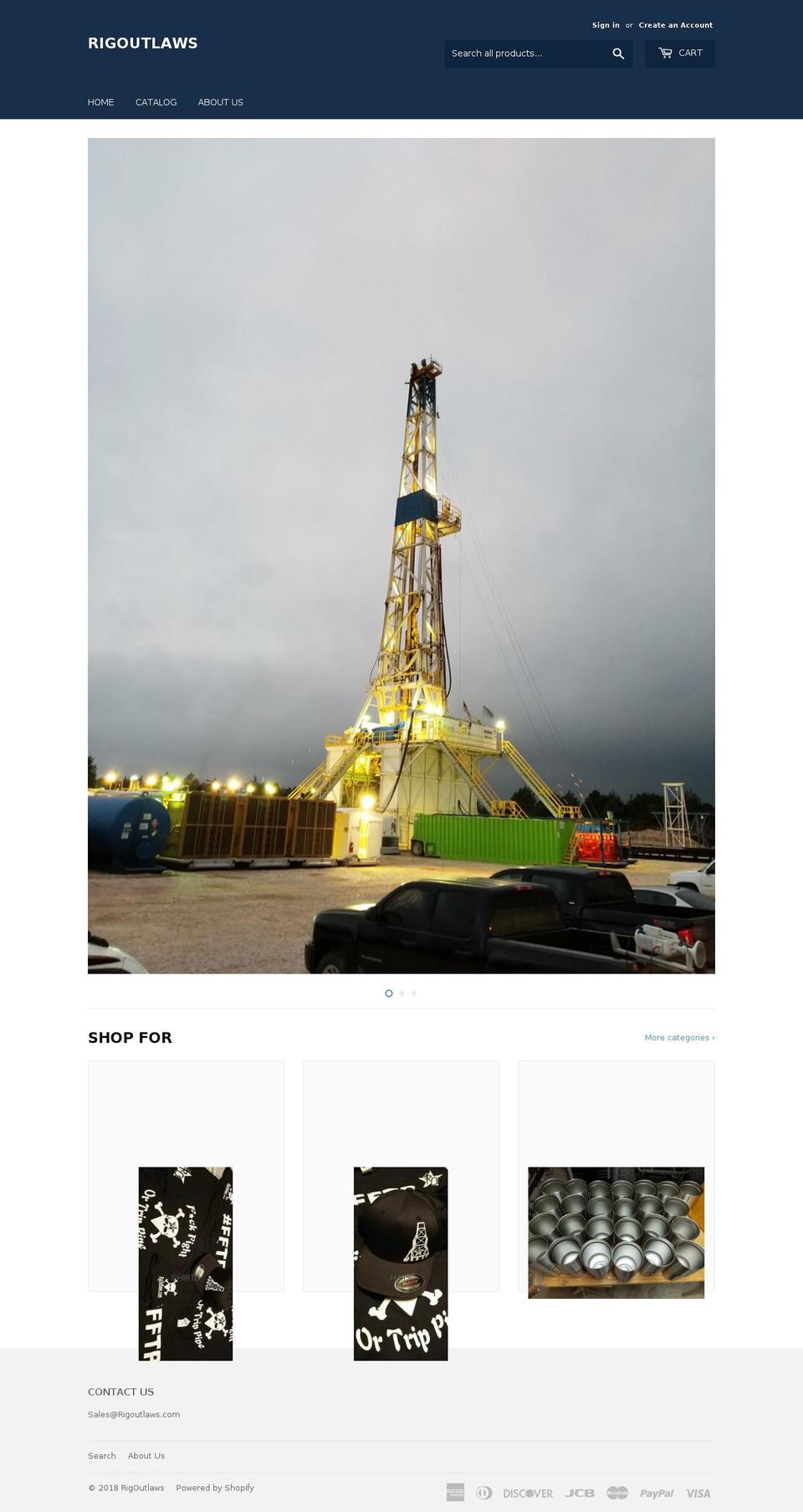 rigoutlaws.com — Shopify storefront screenshot