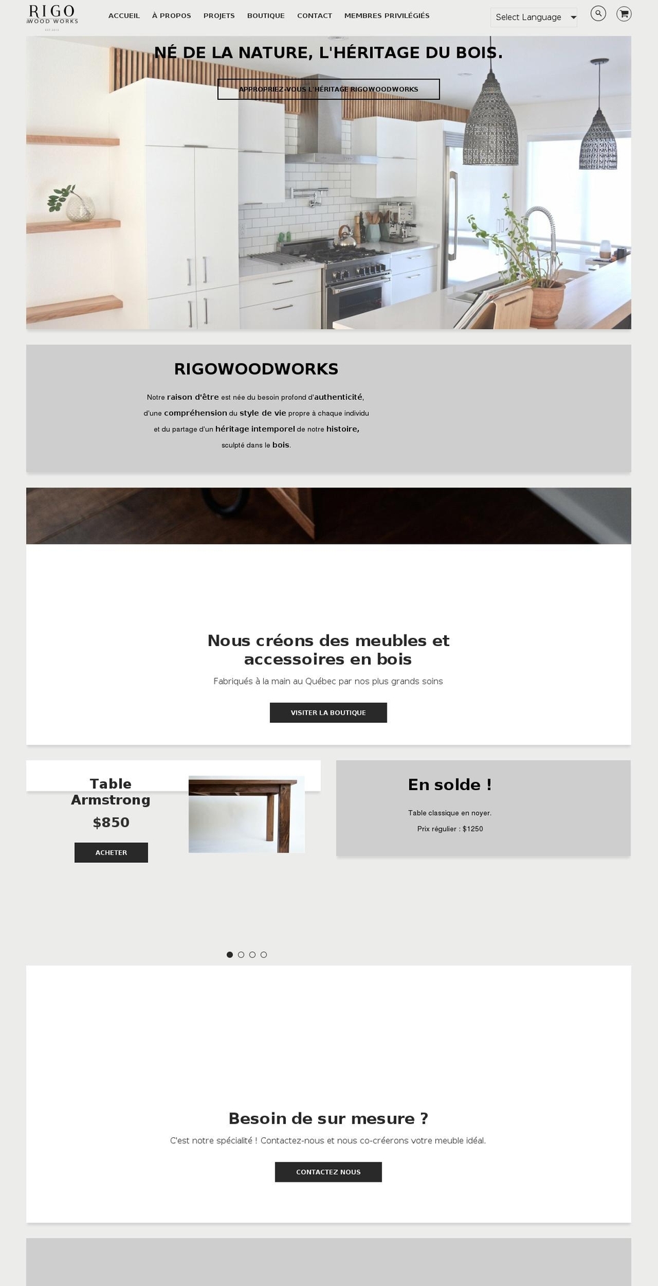 Copy of Loft Shopify theme site example rigowoodworks.com