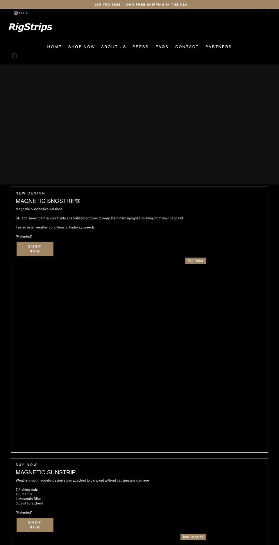 rigstrips.com shopify website screenshot