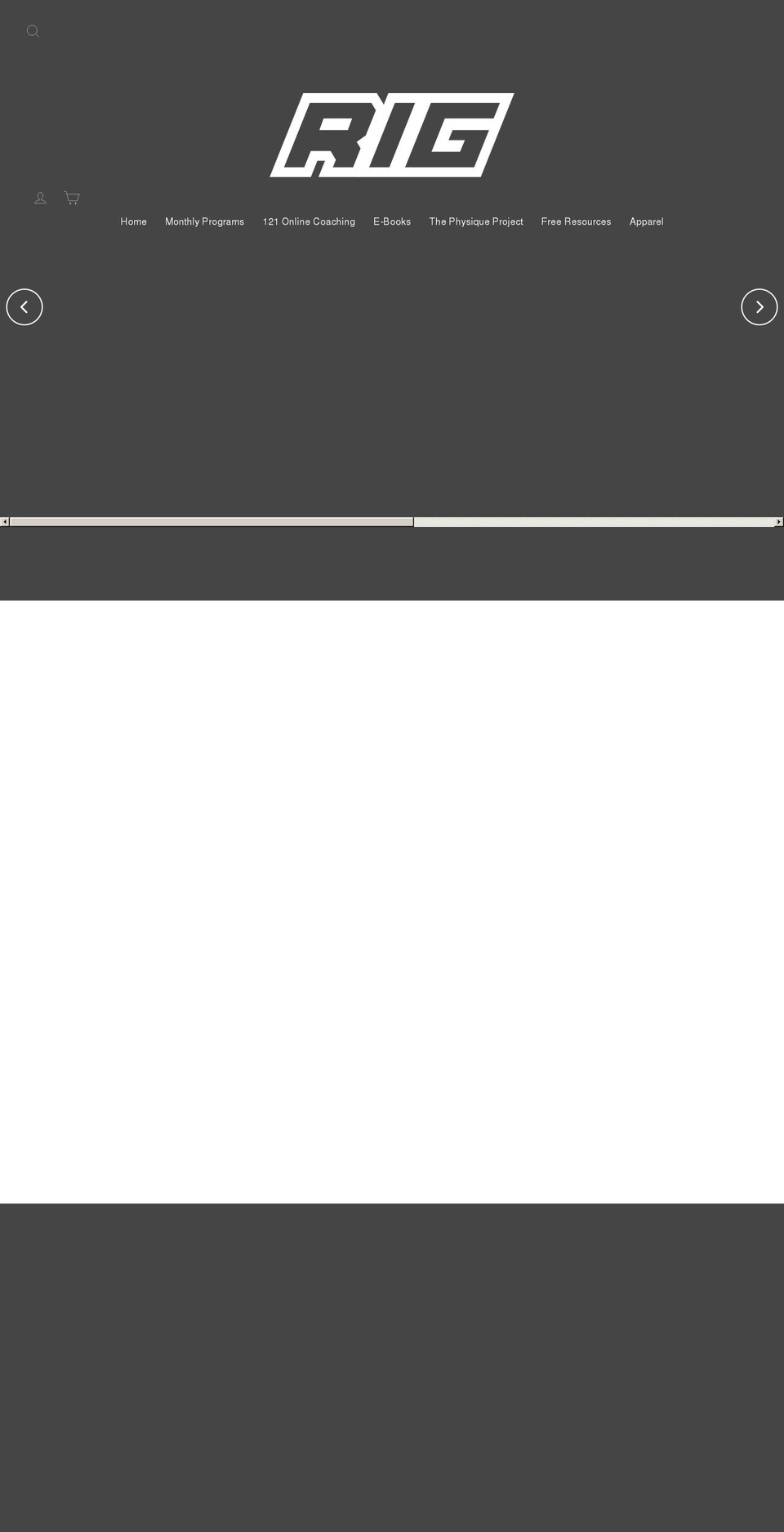 rigtrainingprograms.co.uk shopify website screenshot