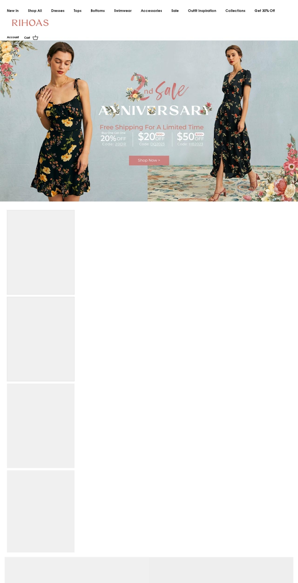 rihoas.com shopify website screenshot