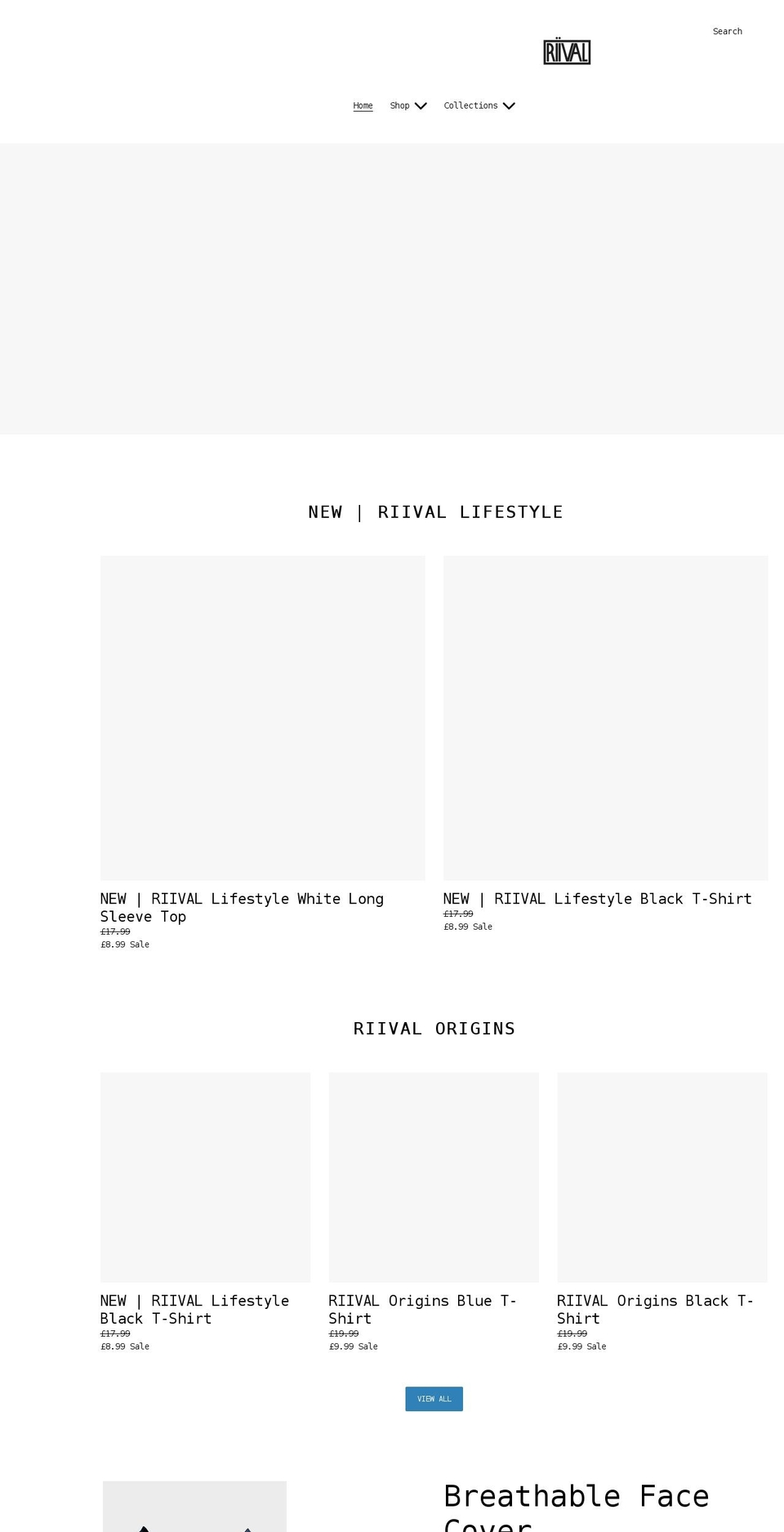 riival.co.uk shopify website screenshot