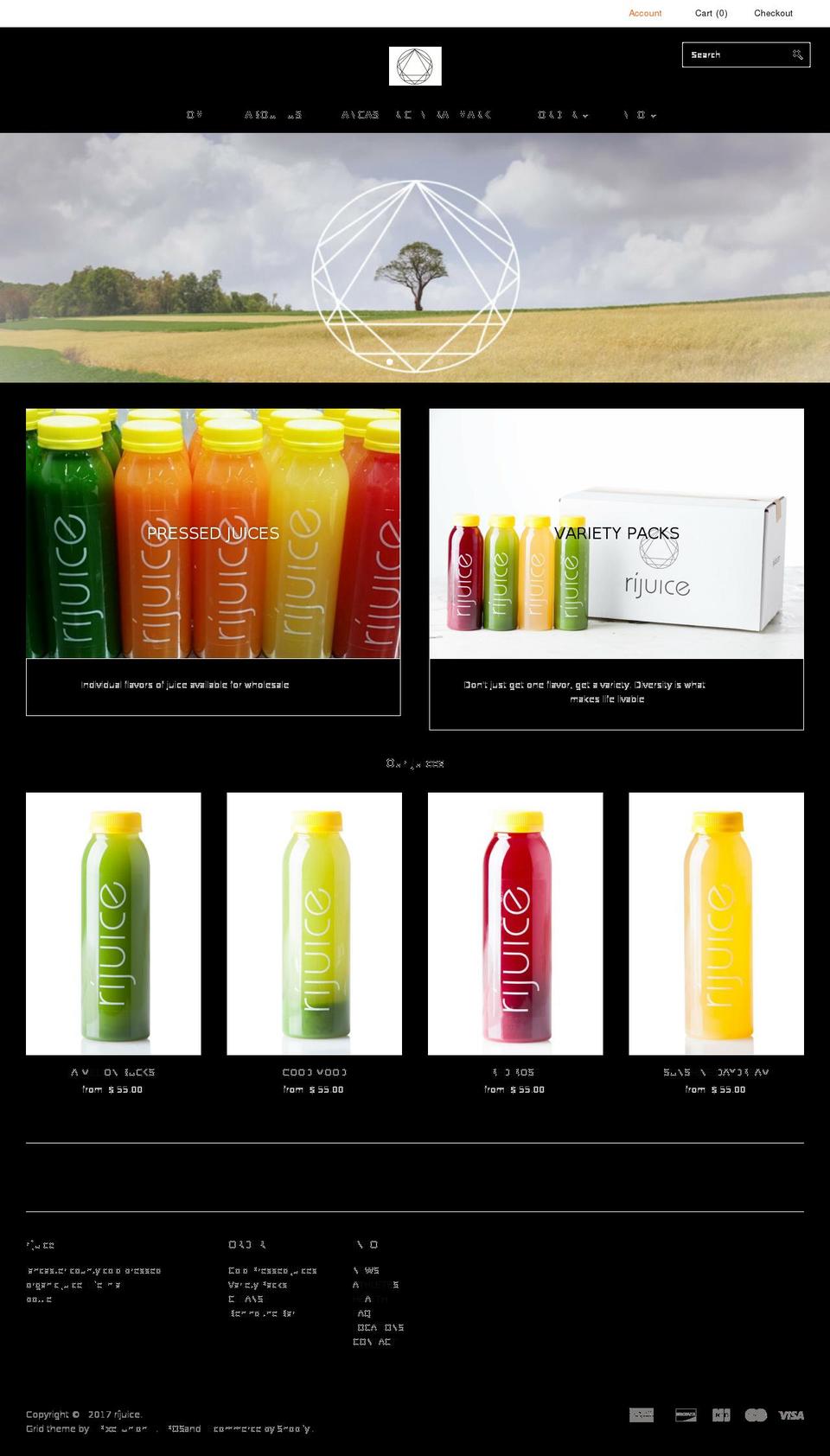 rijuice.com shopify website screenshot