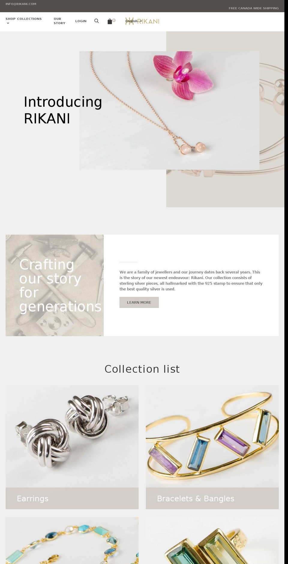 rikani.com — Shopify storefront screenshot