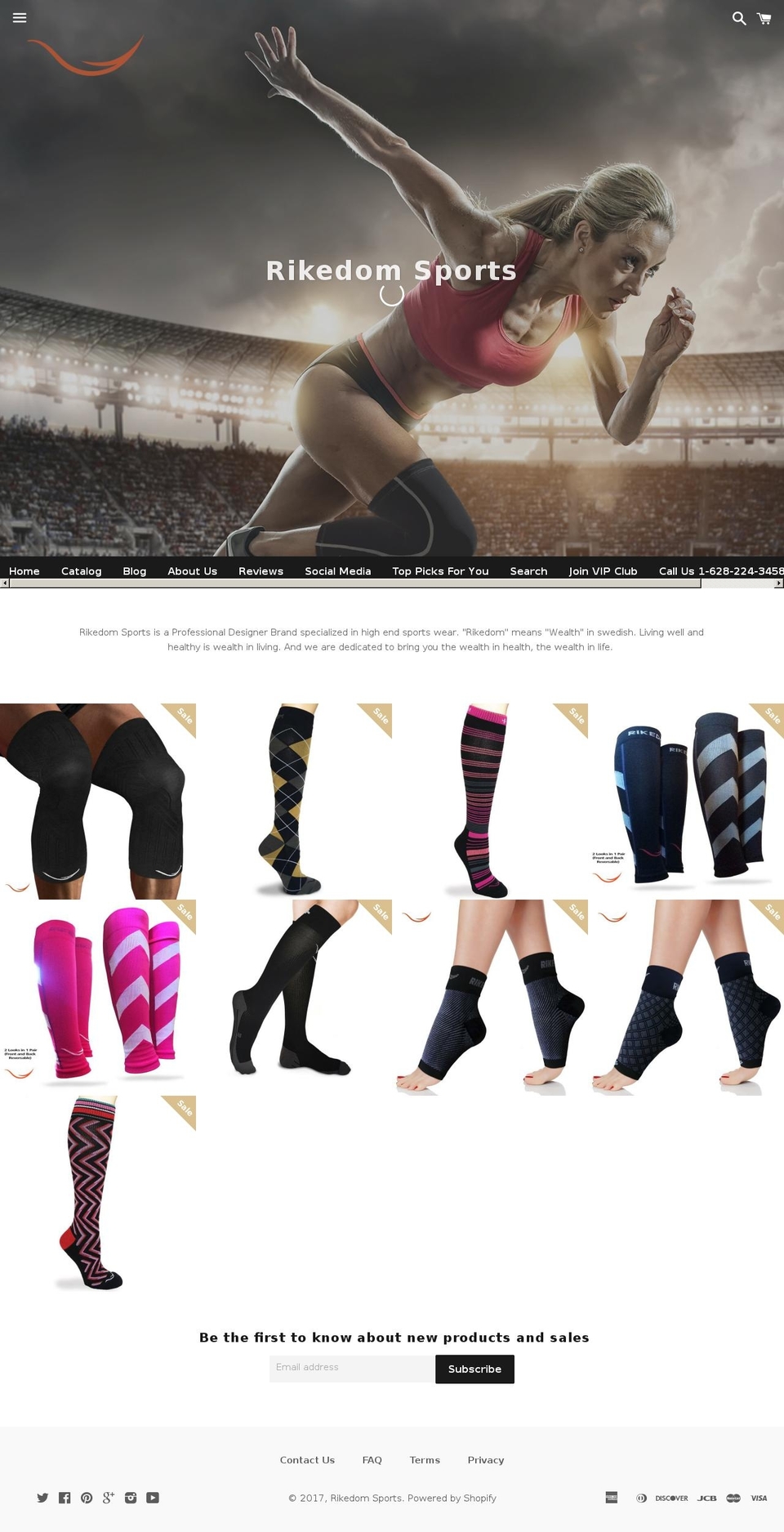 rikedomsports.com shopify website screenshot