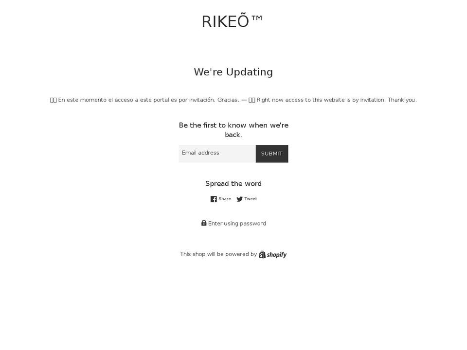 rikeoo.com — Shopify storefront screenshot
