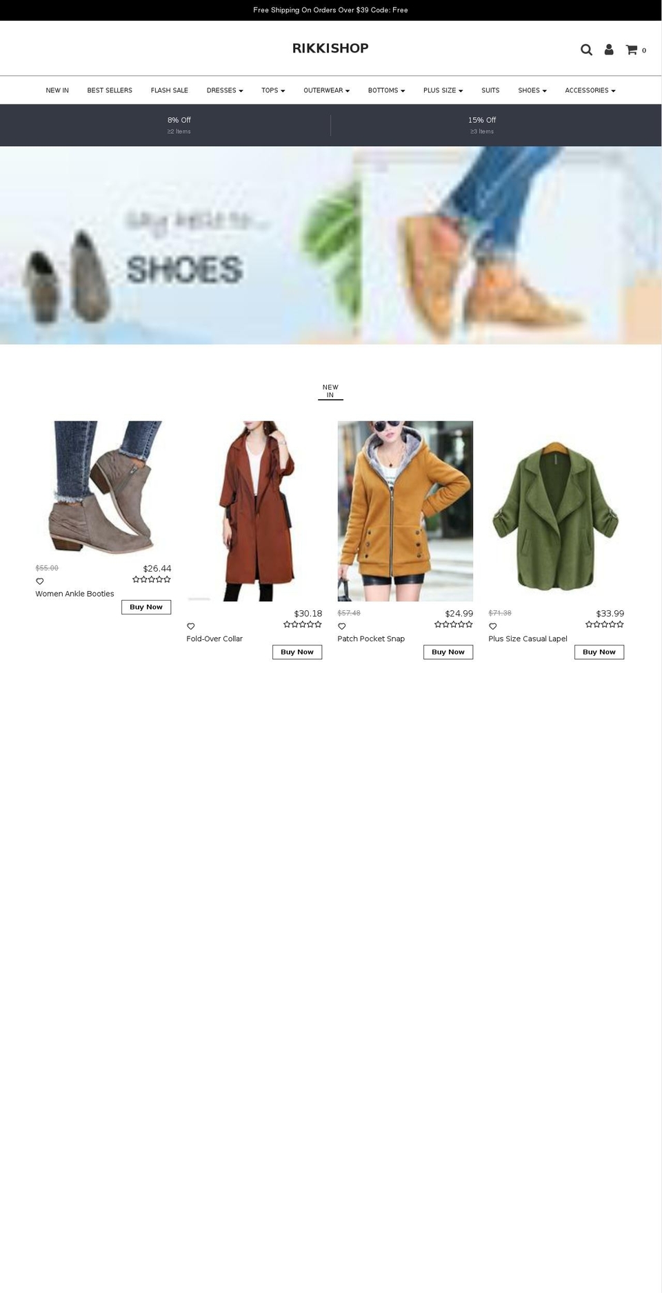 rikkishop.com — Shopify storefront screenshot