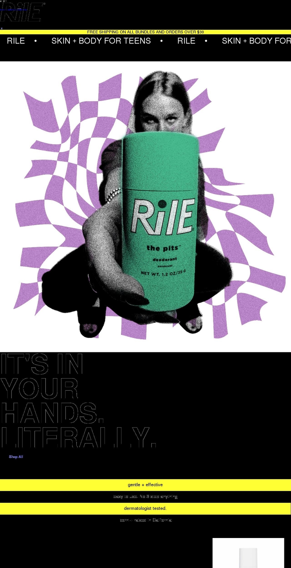 rile.co shopify website screenshot