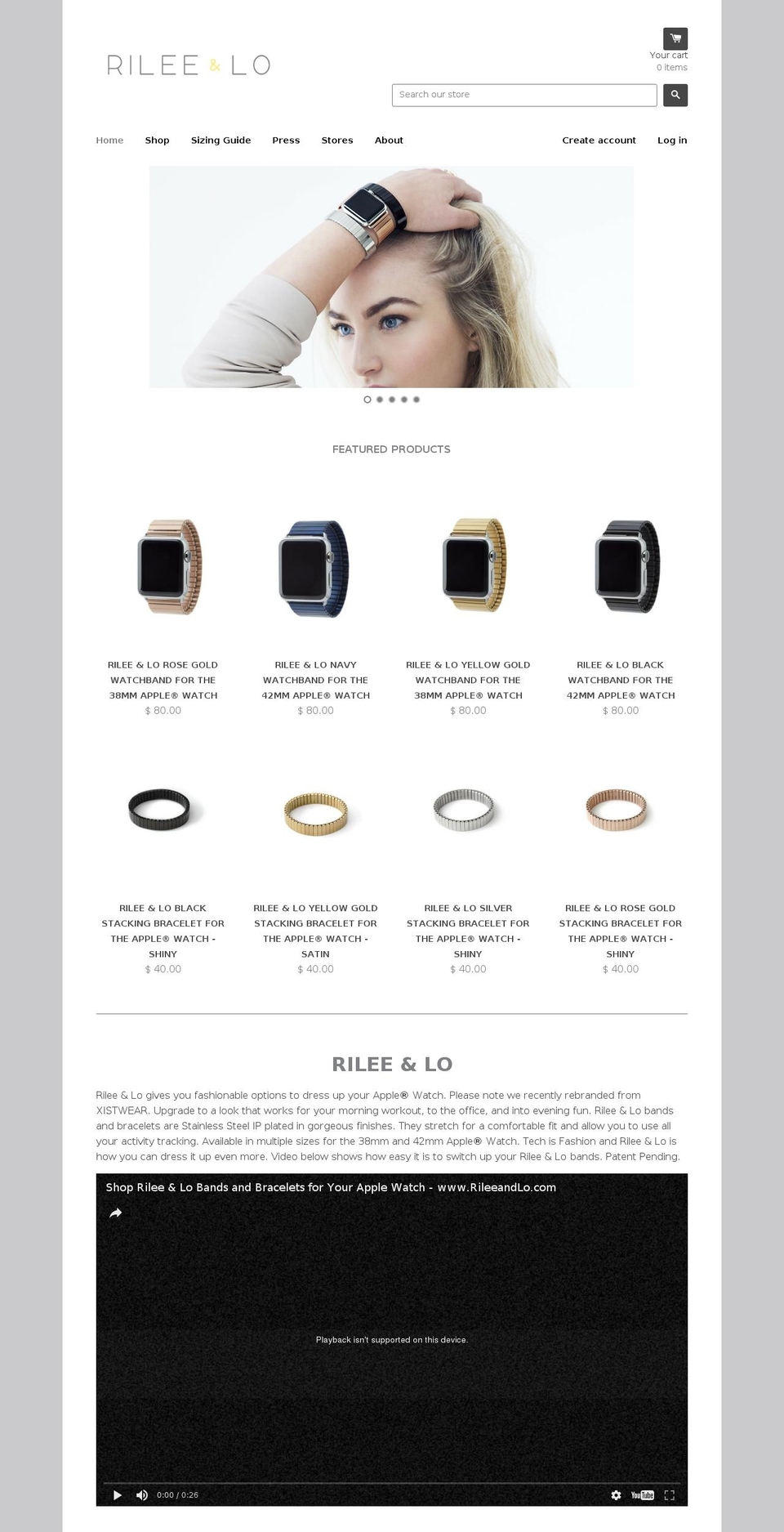 rileeandlo.com shopify website screenshot