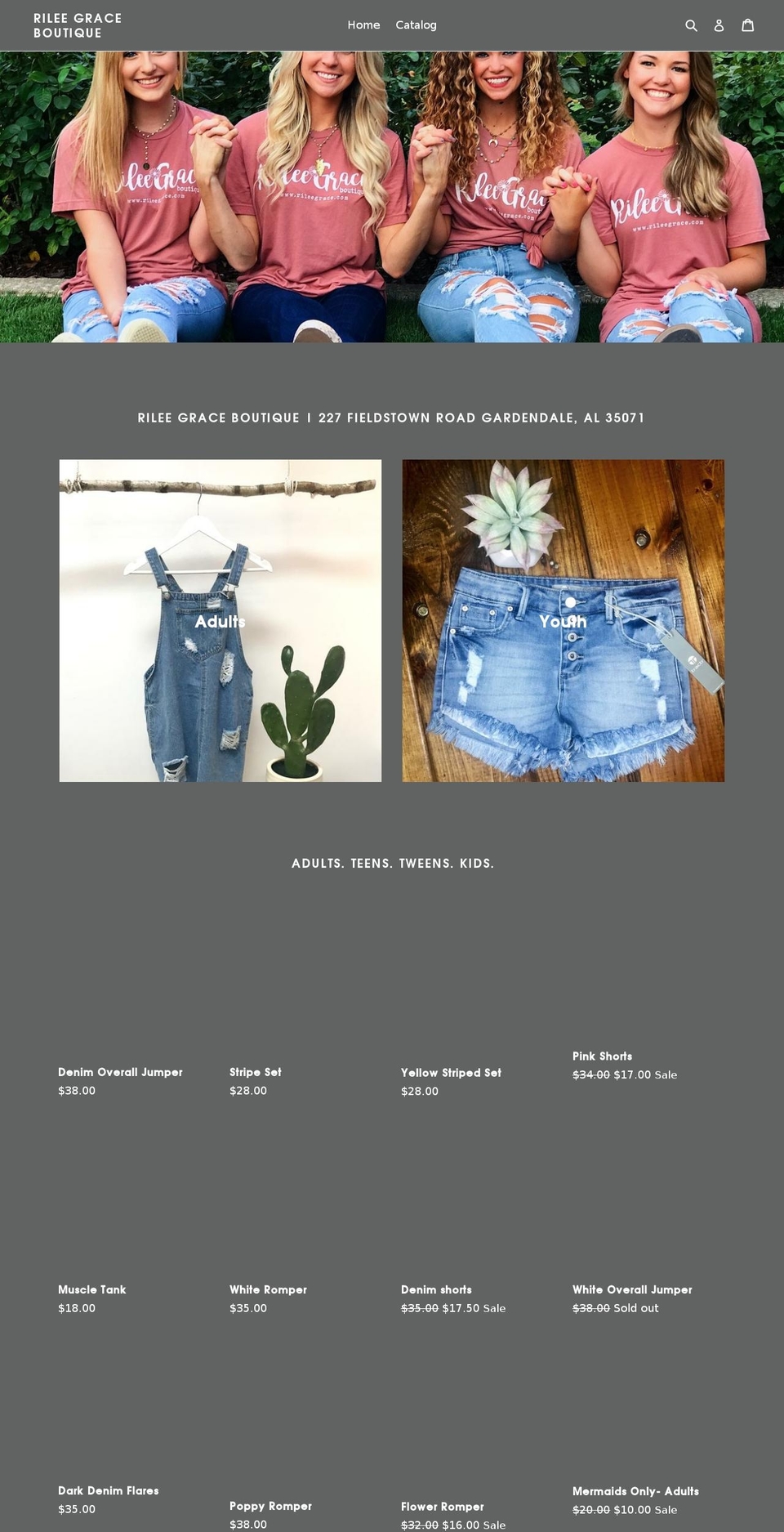 rileegrace.com — Shopify storefront screenshot