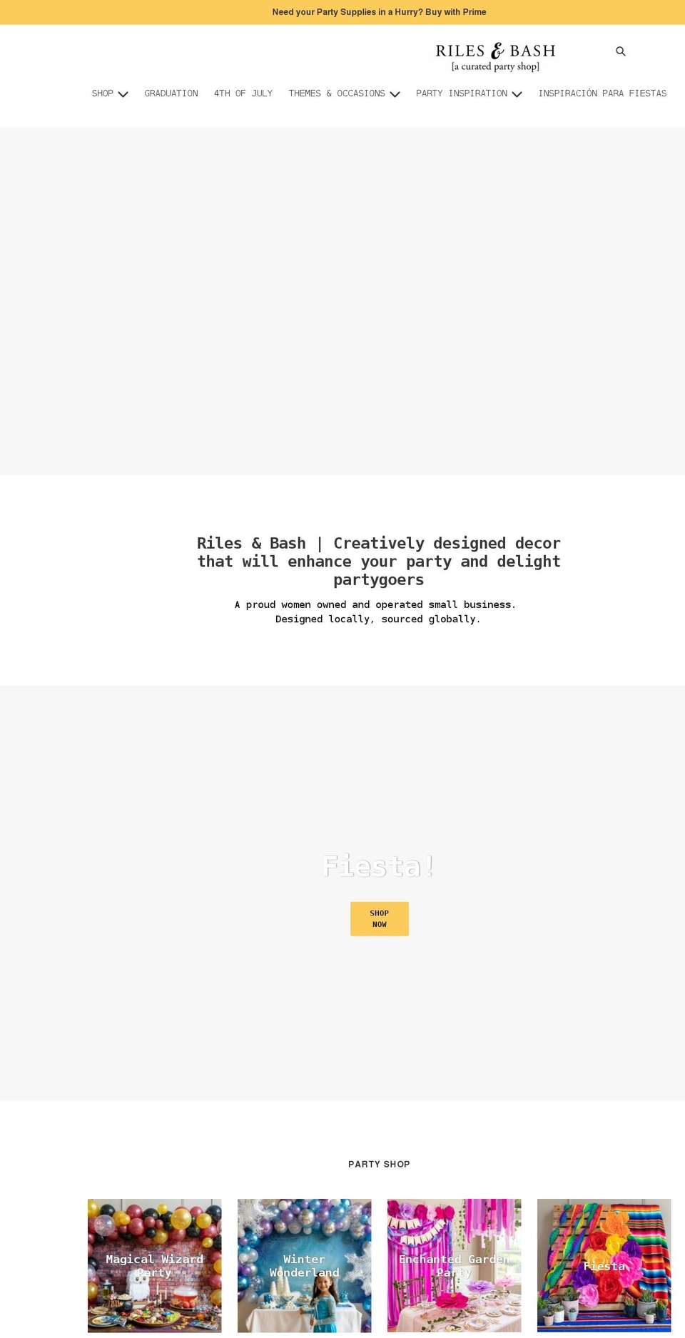 rilesandbash.com shopify website screenshot