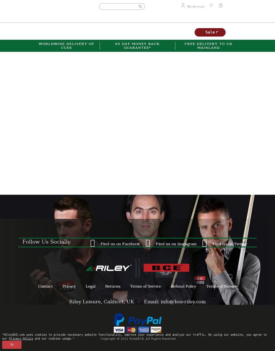 rileybce.com shopify website screenshot