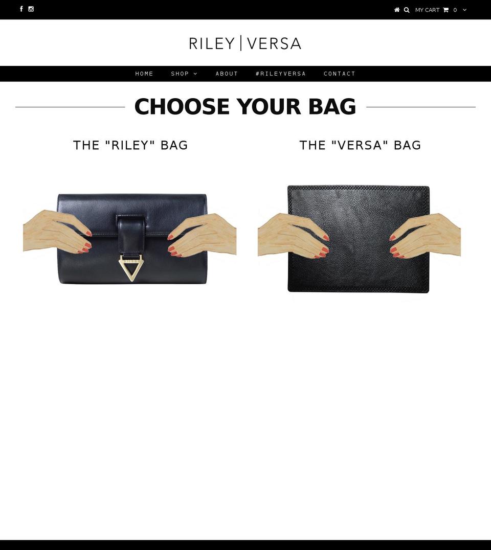 rileyversa.com shopify website screenshot