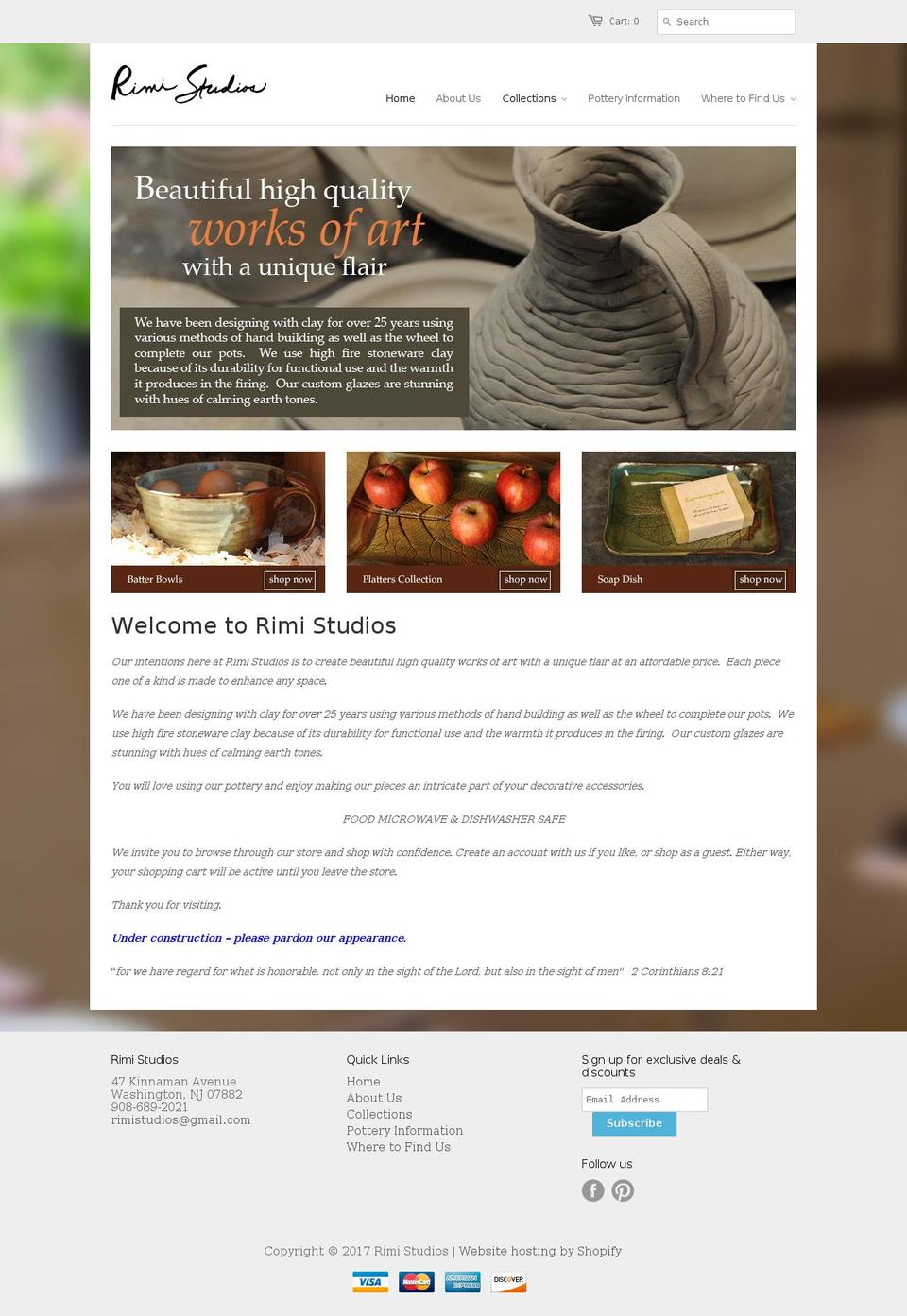 rimistudios.com shopify website screenshot