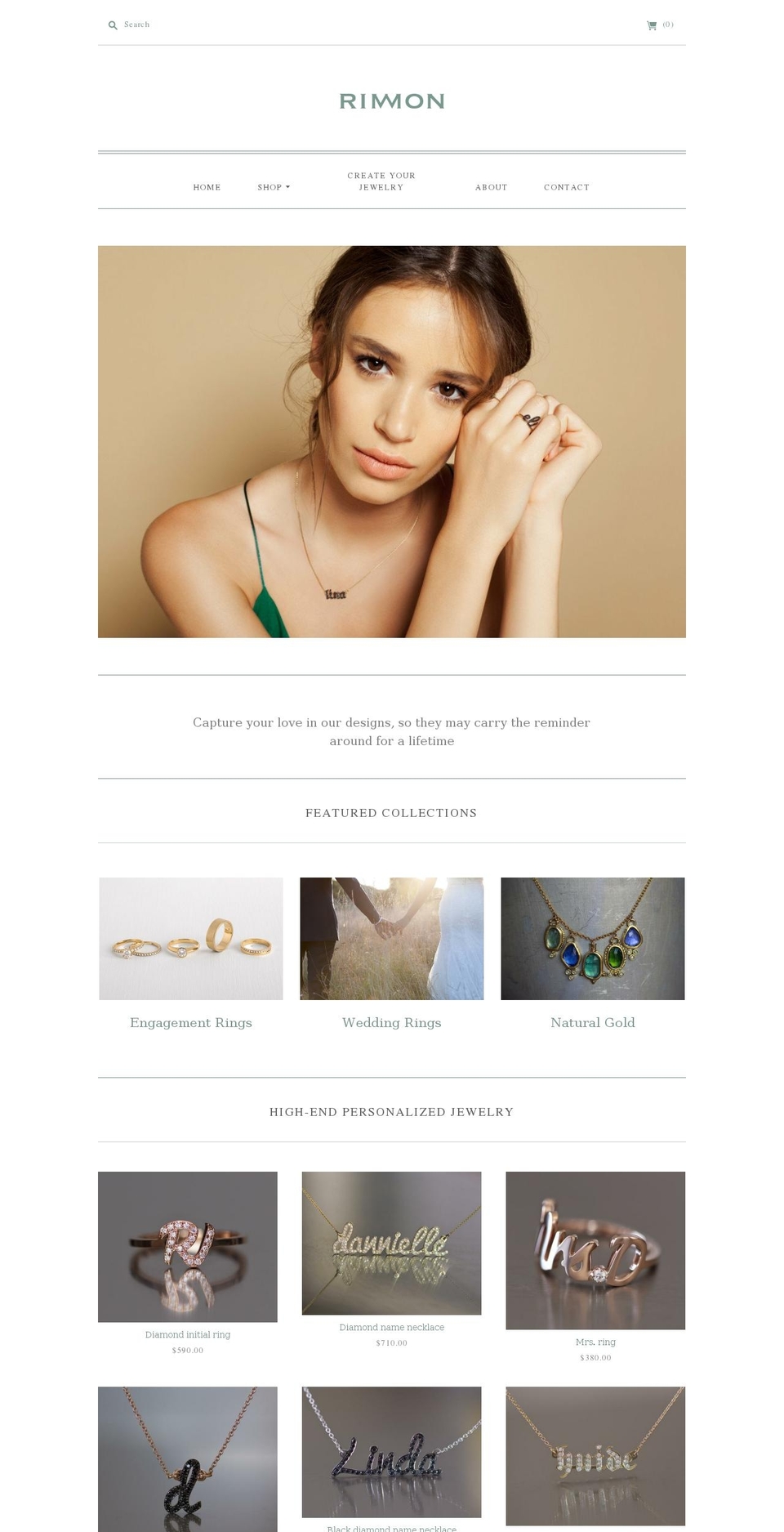 rimon-jewelry.com shopify website screenshot