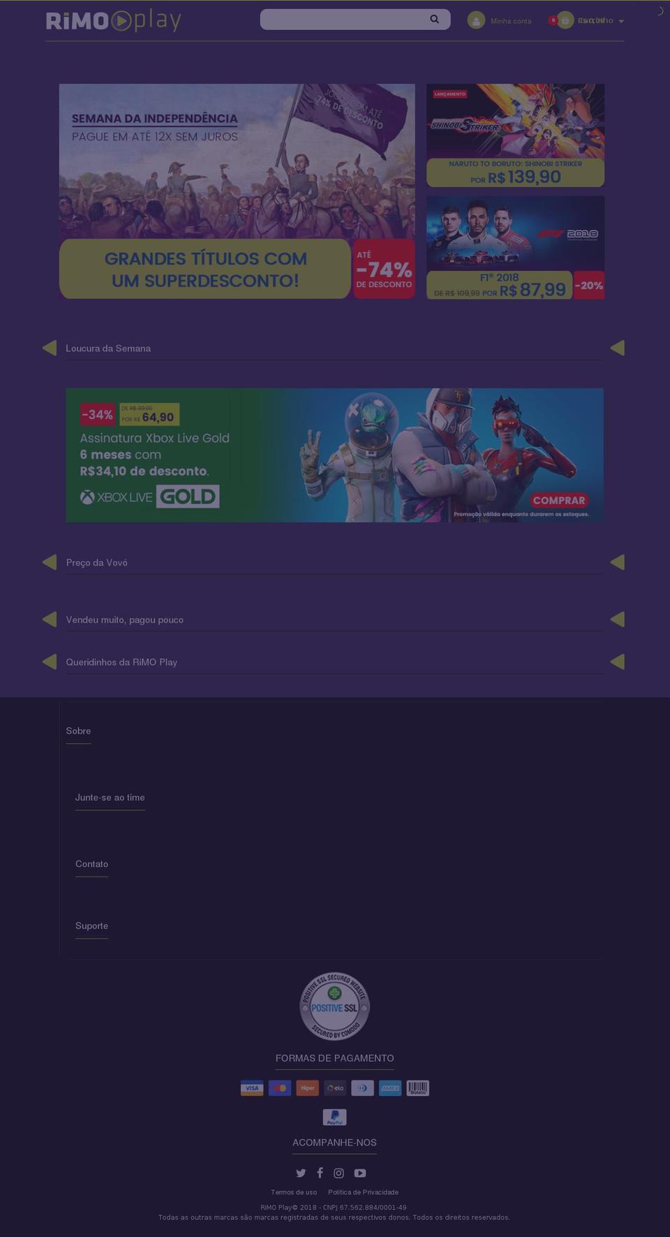 Fastor Games2 Shopify theme site example rimoplay.com