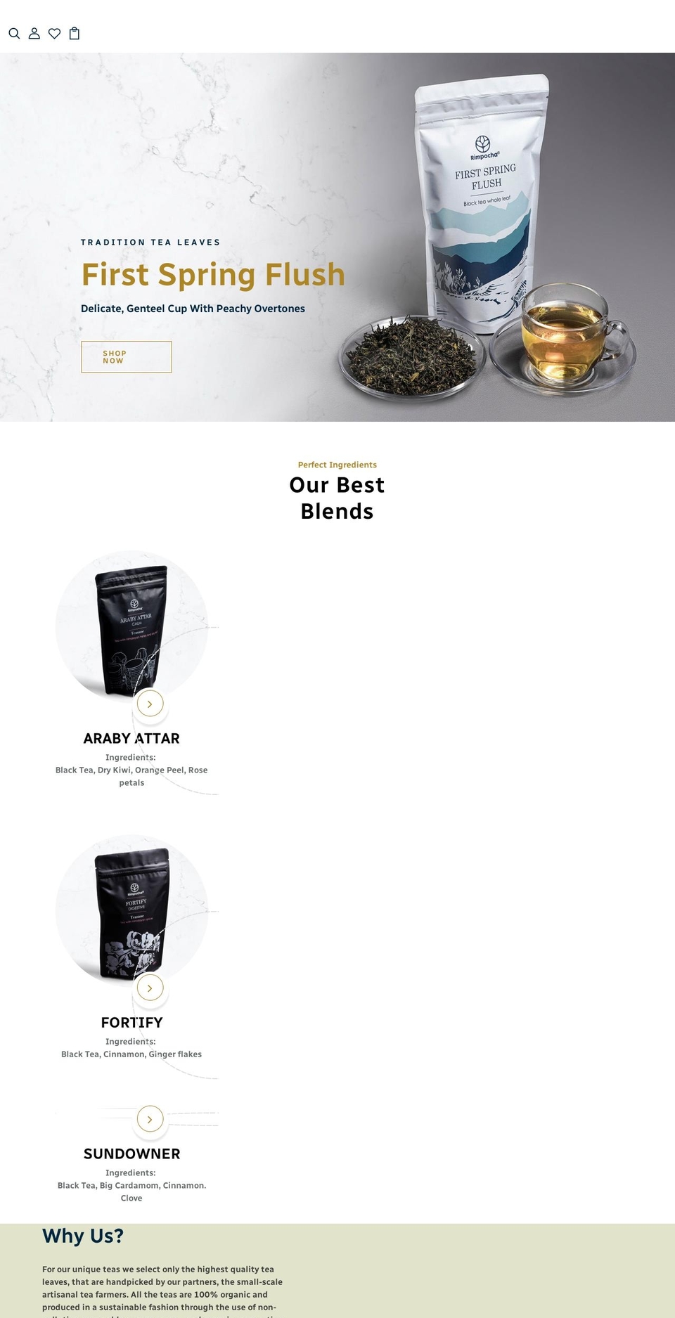 Rimpocha Tea Theme Shopify theme site example rimpochatea.org