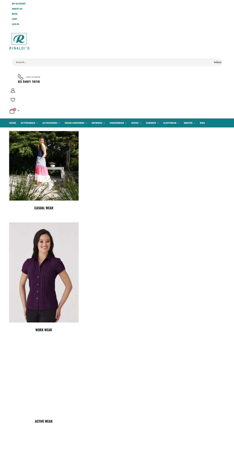 rinaldis.com.au shopify website screenshot