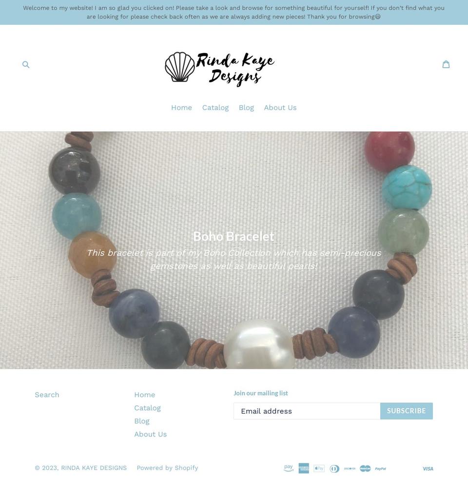 rindakaye.com — Shopify storefront screenshot