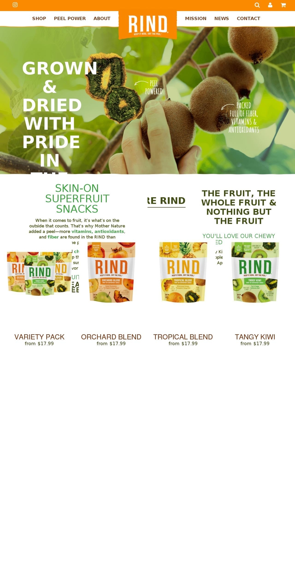 rindsnacks.com — Shopify storefront screenshot