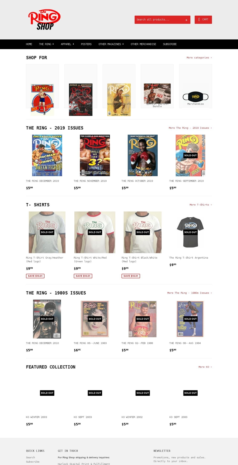 ringmagshop.com shopify website screenshot