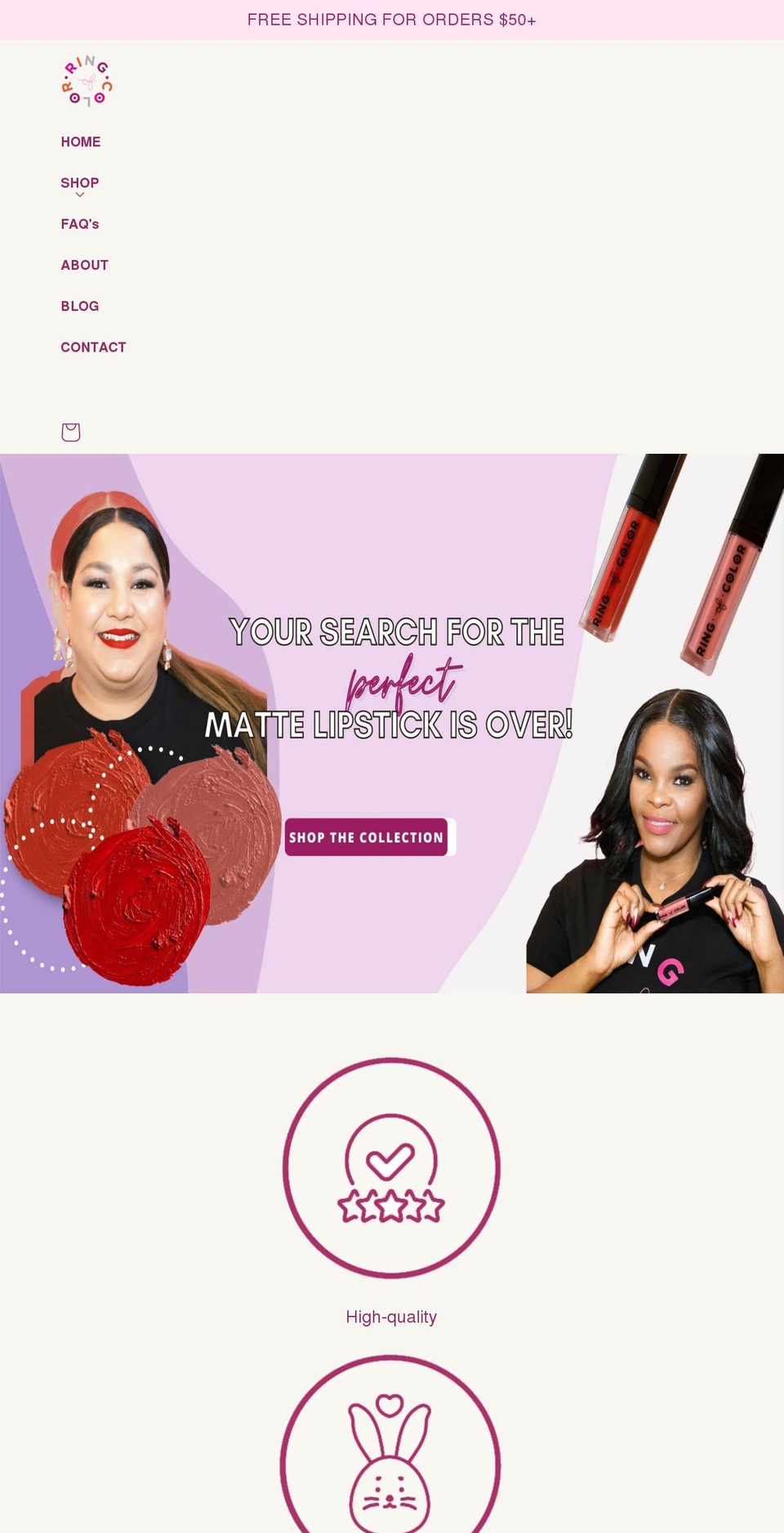ringofcolor.com shopify website screenshot