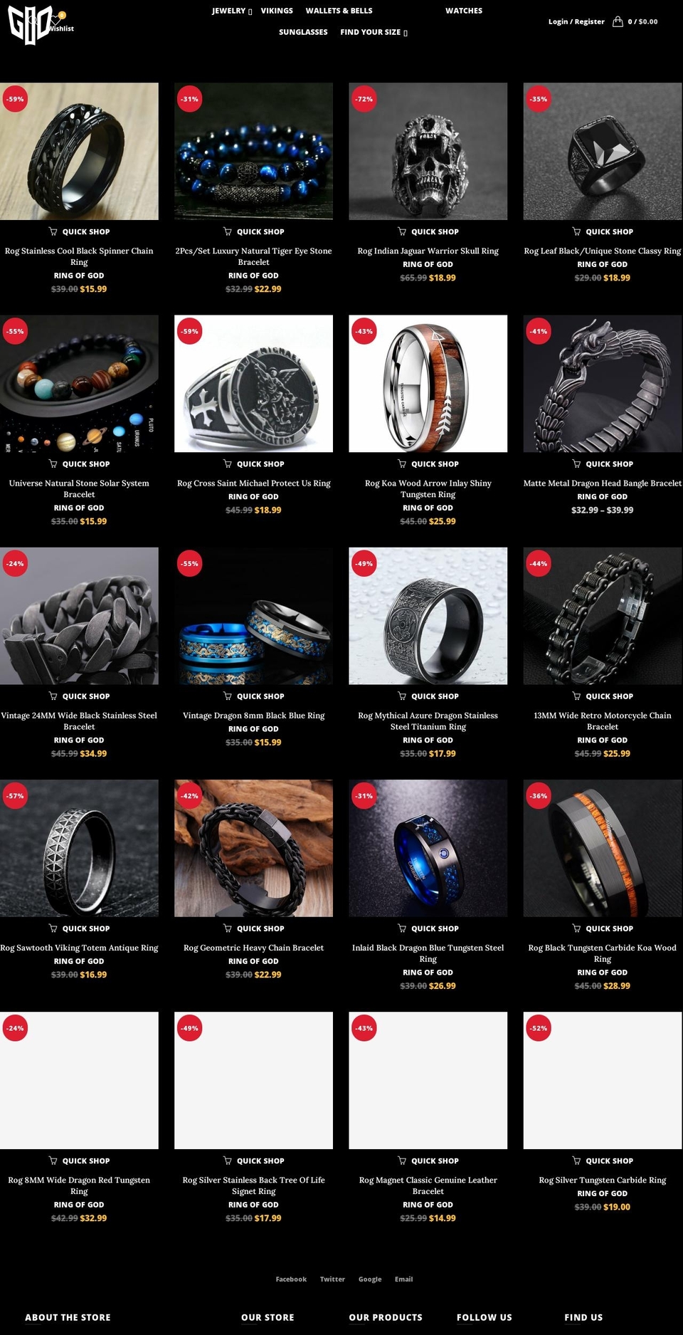 ringofgod.com — Shopify storefront screenshot