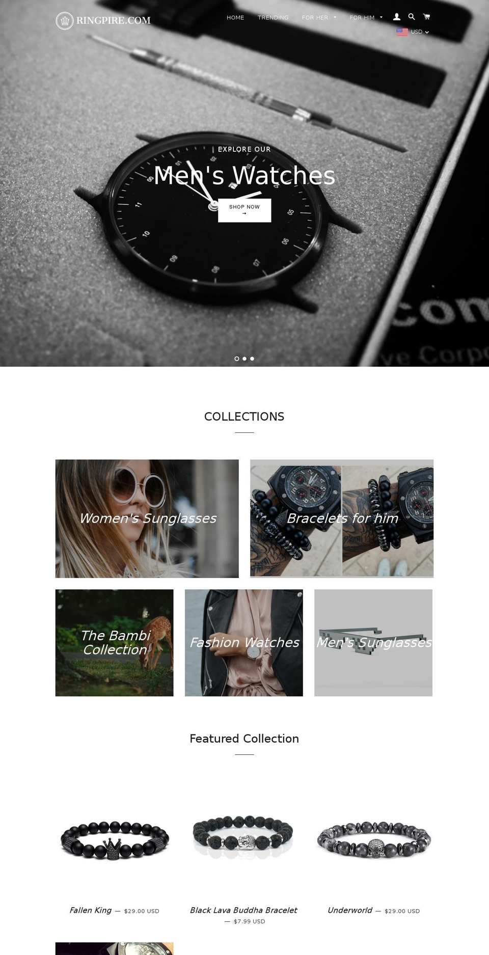 ringpire.com shopify website screenshot