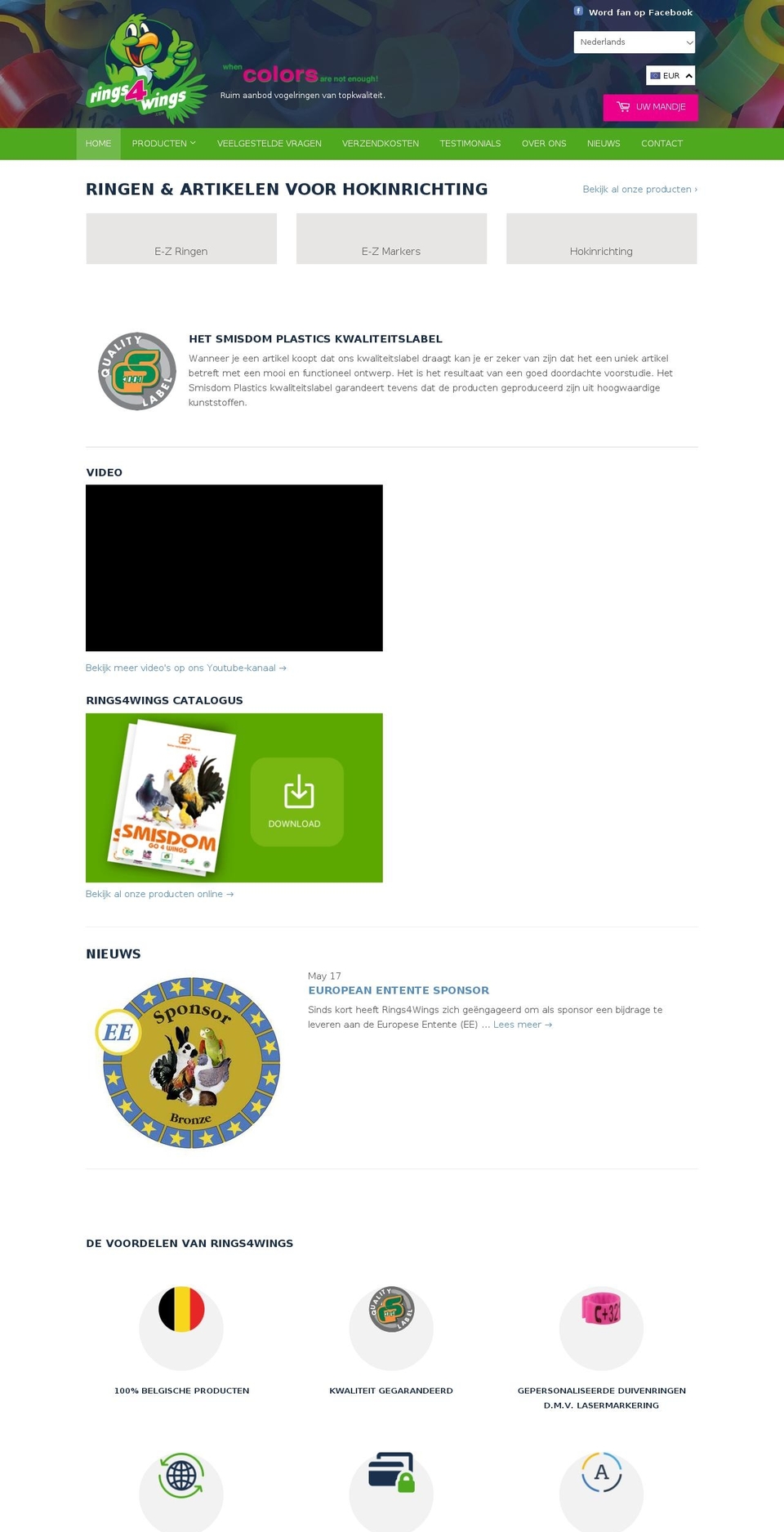 ringsforbirds.com — Shopify storefront screenshot