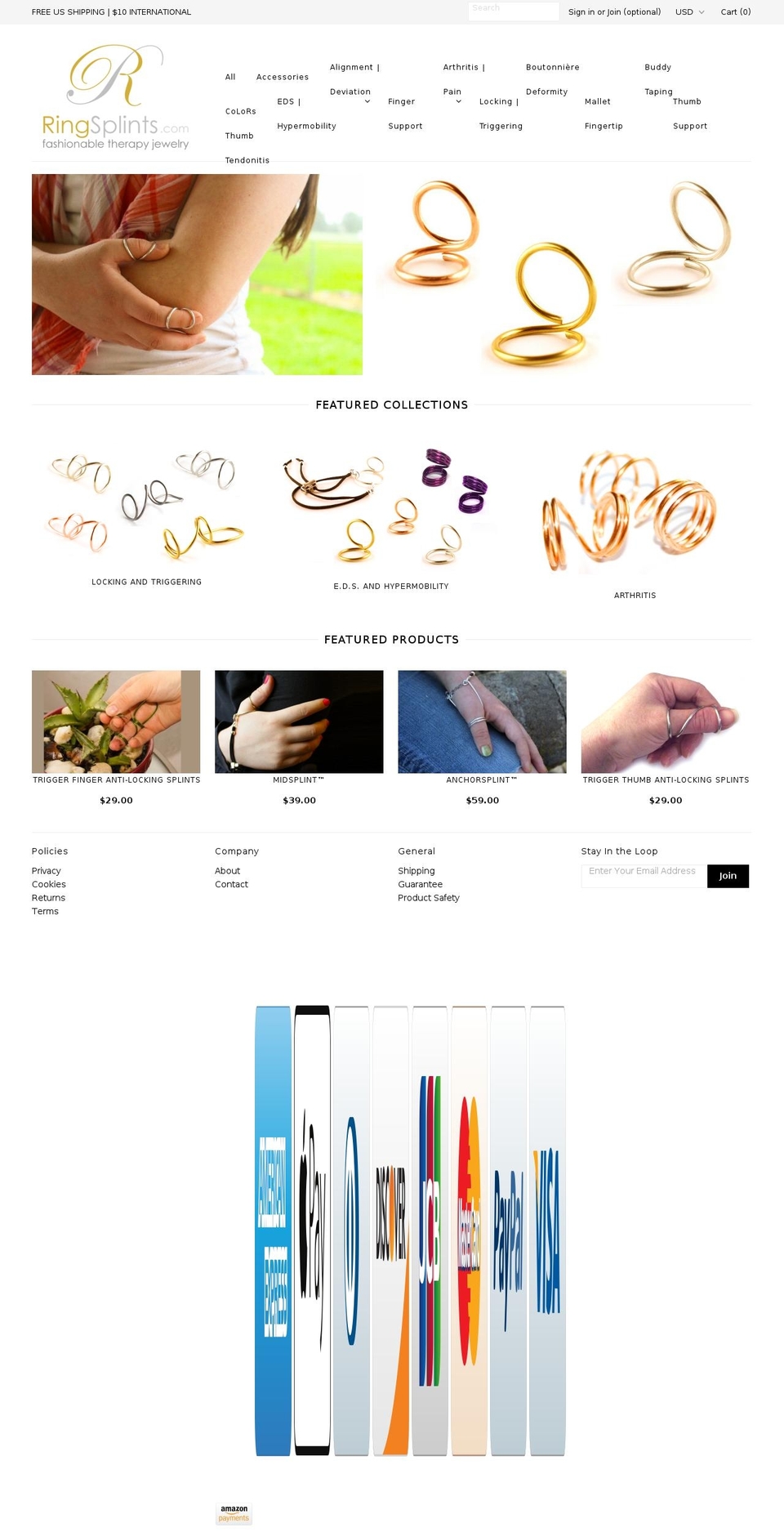 ringsplints.com shopify website screenshot