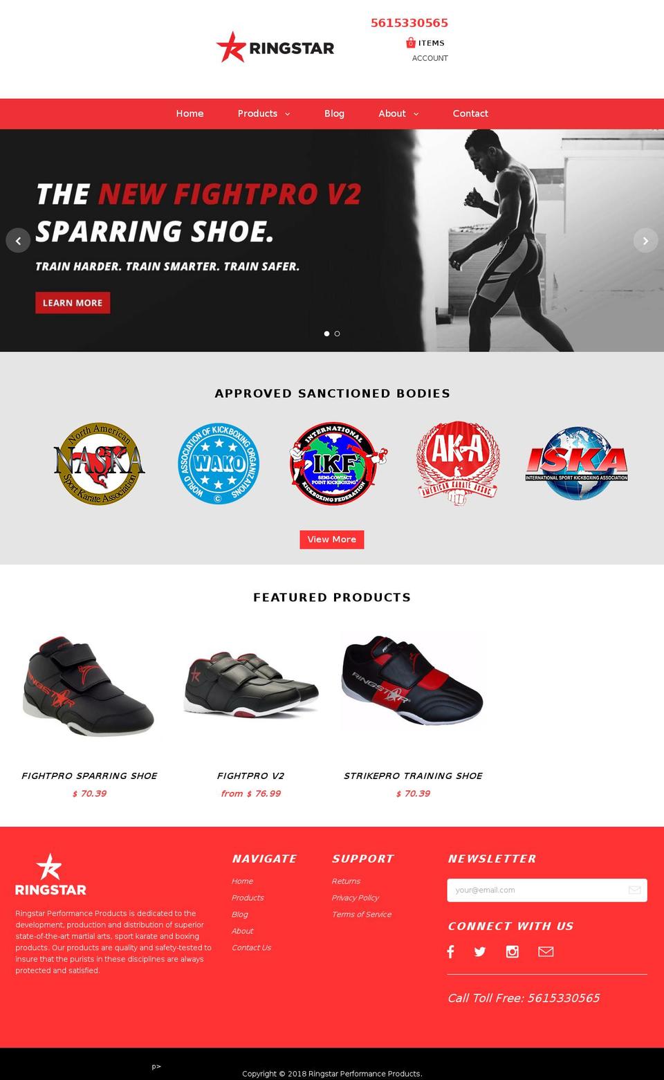 ringstargear.com — Shopify storefront screenshot