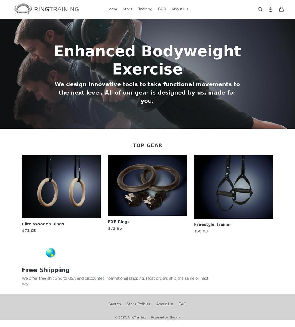 ringtraining.com shopify website screenshot