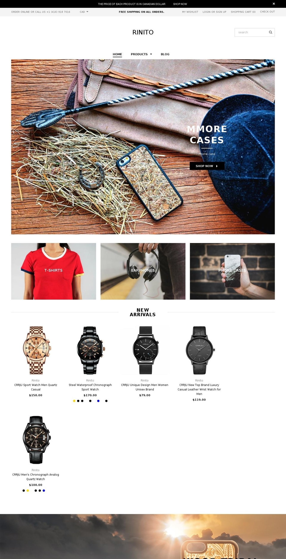 rinito.com — Shopify storefront screenshot