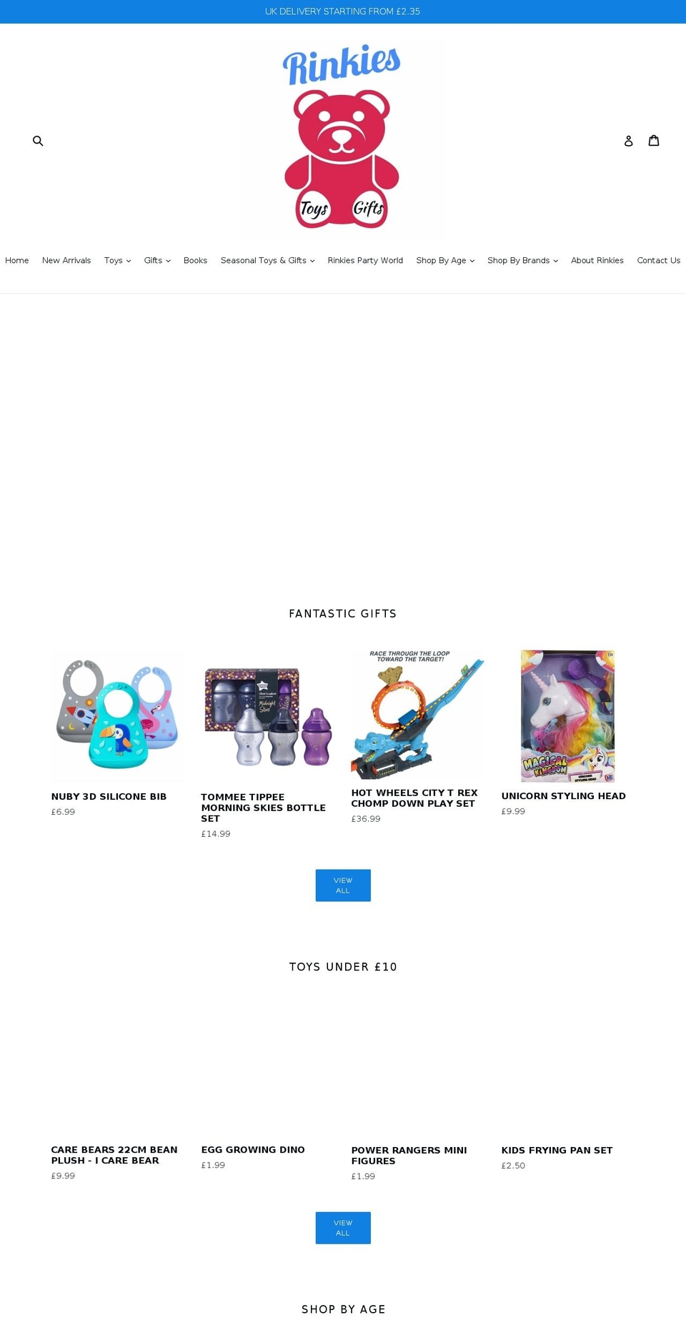 rinkies.com shopify website screenshot