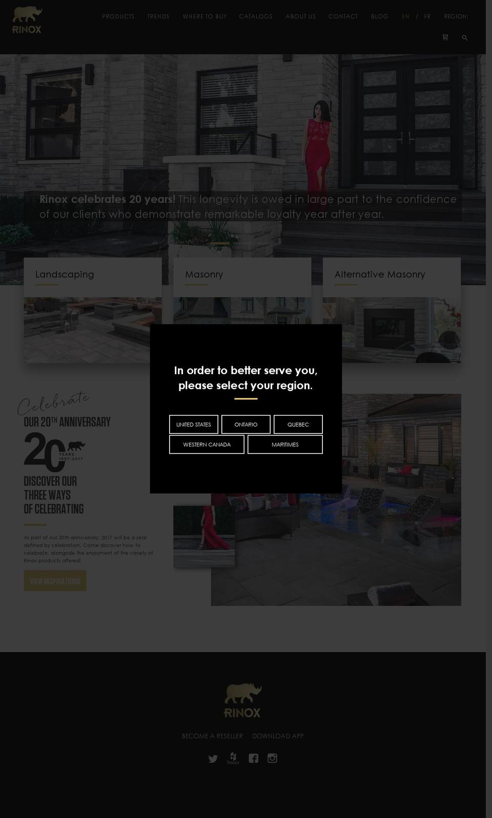 rinoxinc.com shopify website screenshot