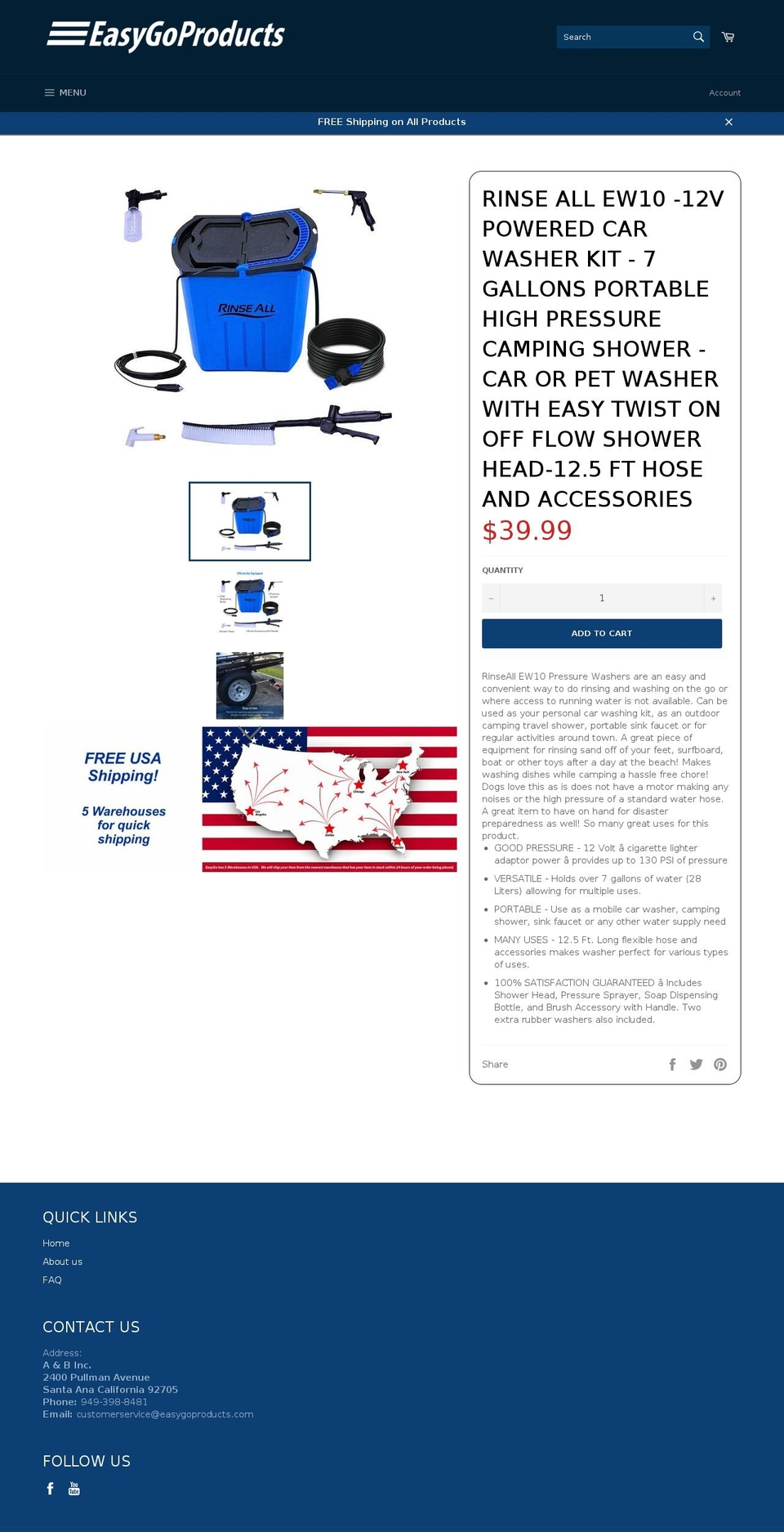 rinseall.com shopify website screenshot