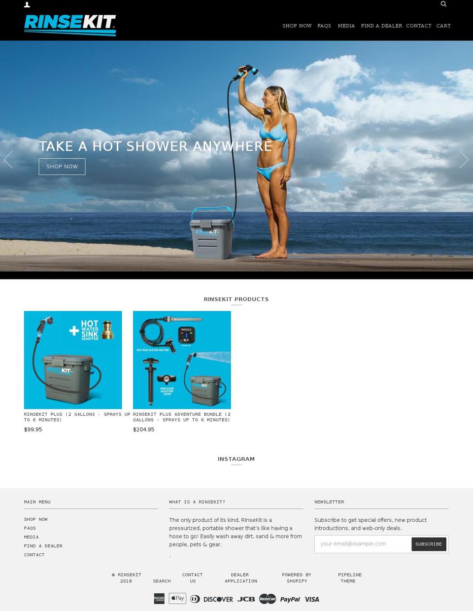 rinsekit.com — Shopify storefront screenshot