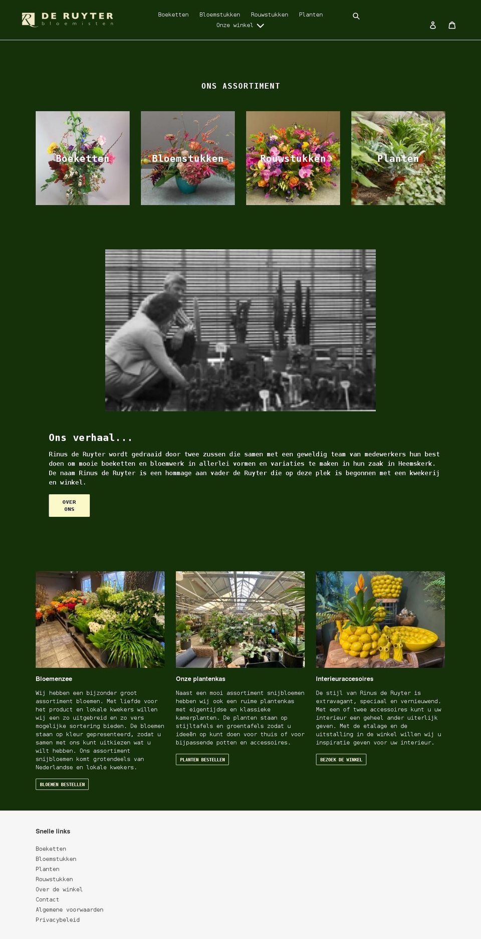 rinusderuyter.nl shopify website screenshot