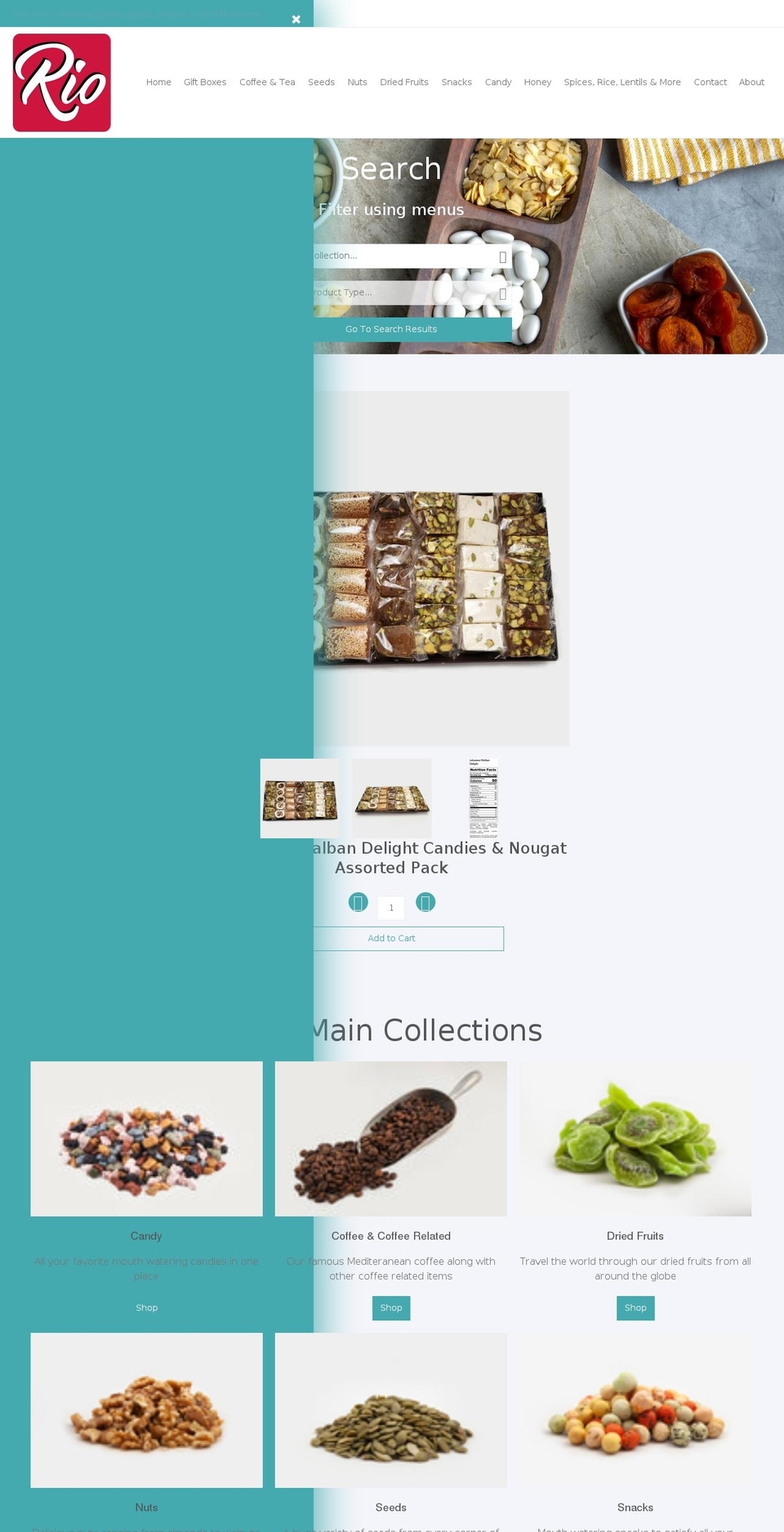 riofoodsonline.com shopify website screenshot