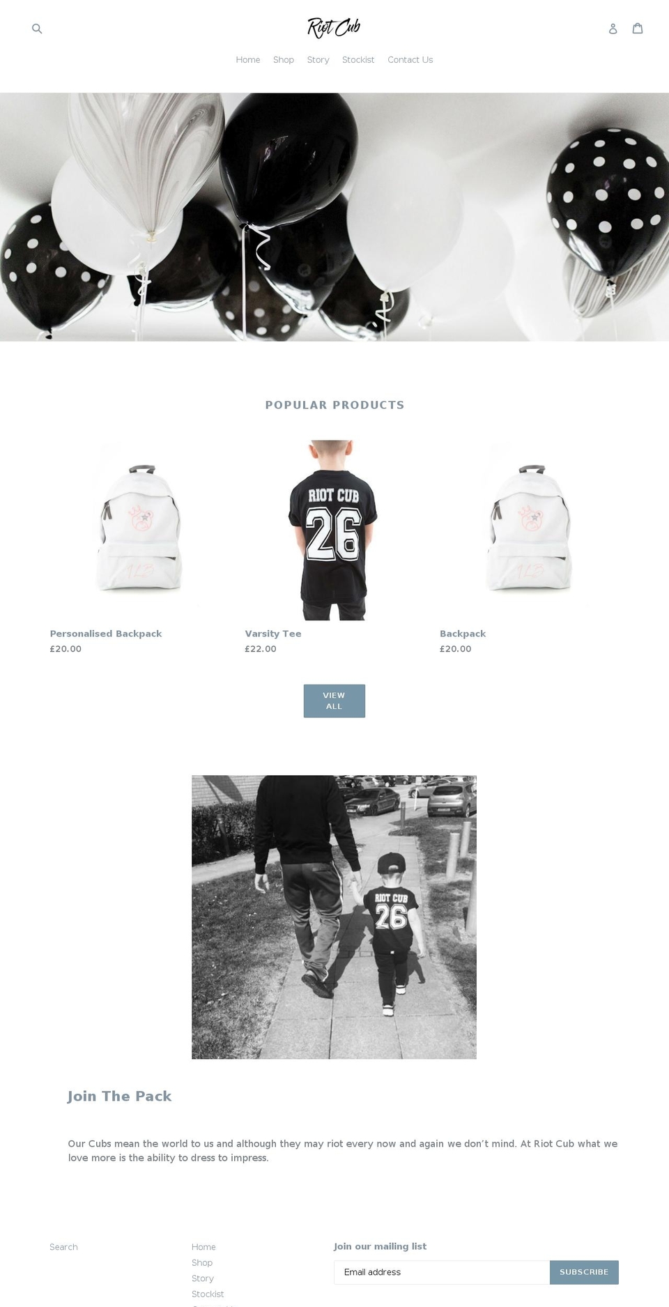 riotcub.com — Shopify storefront screenshot