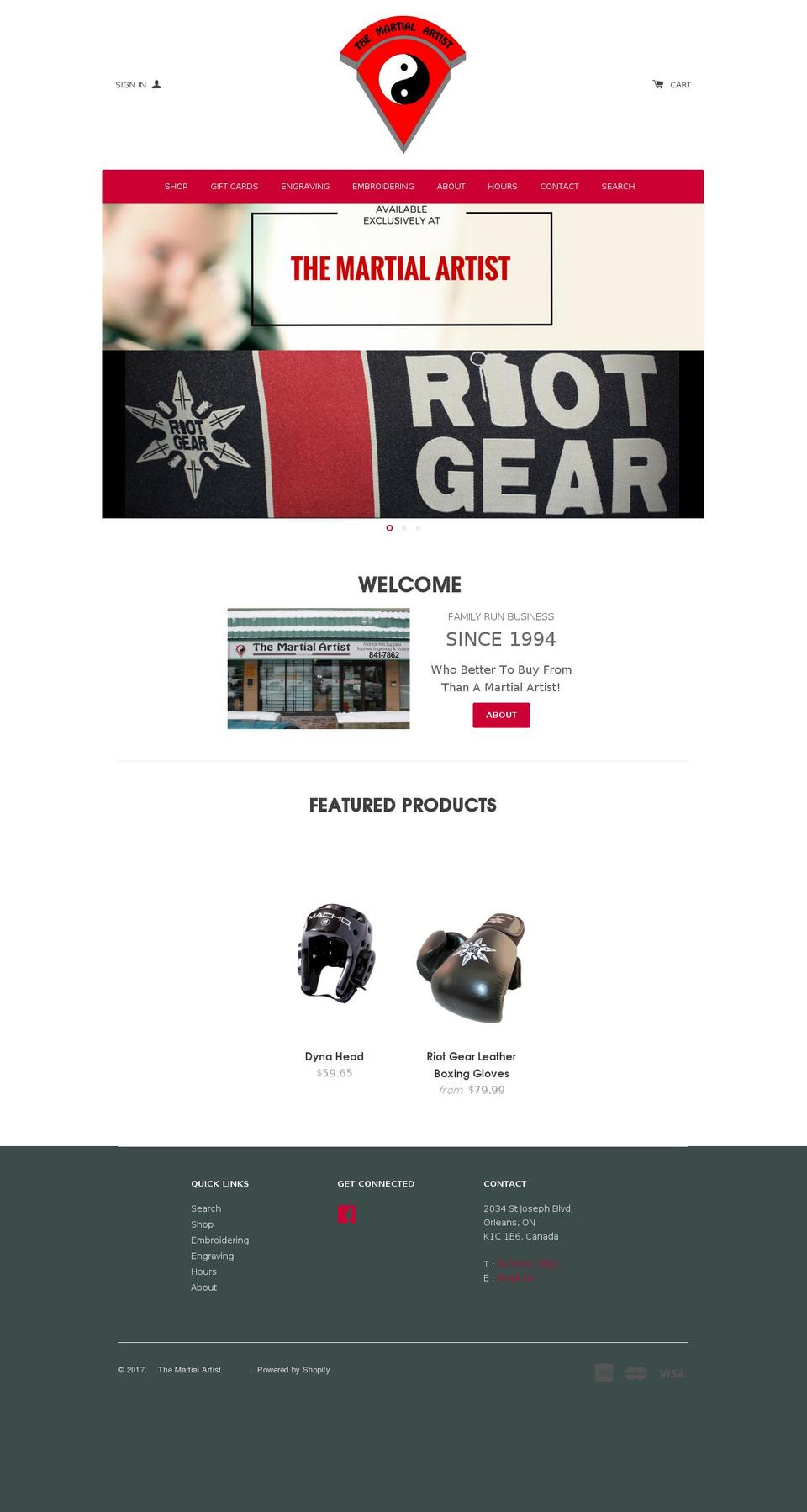 riotgear.ca shopify website screenshot