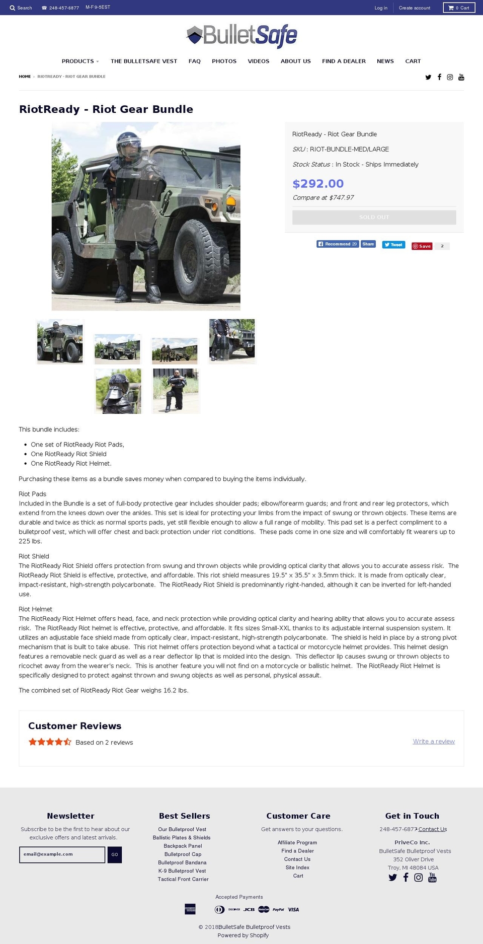 riotready.com — Shopify storefront screenshot