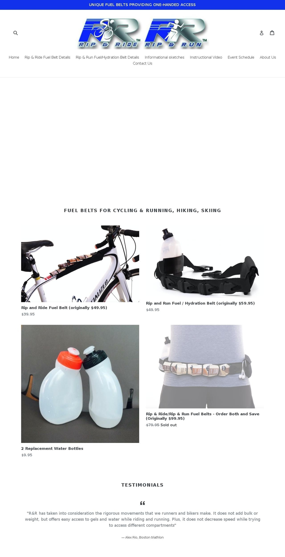 ripandride.com shopify website screenshot