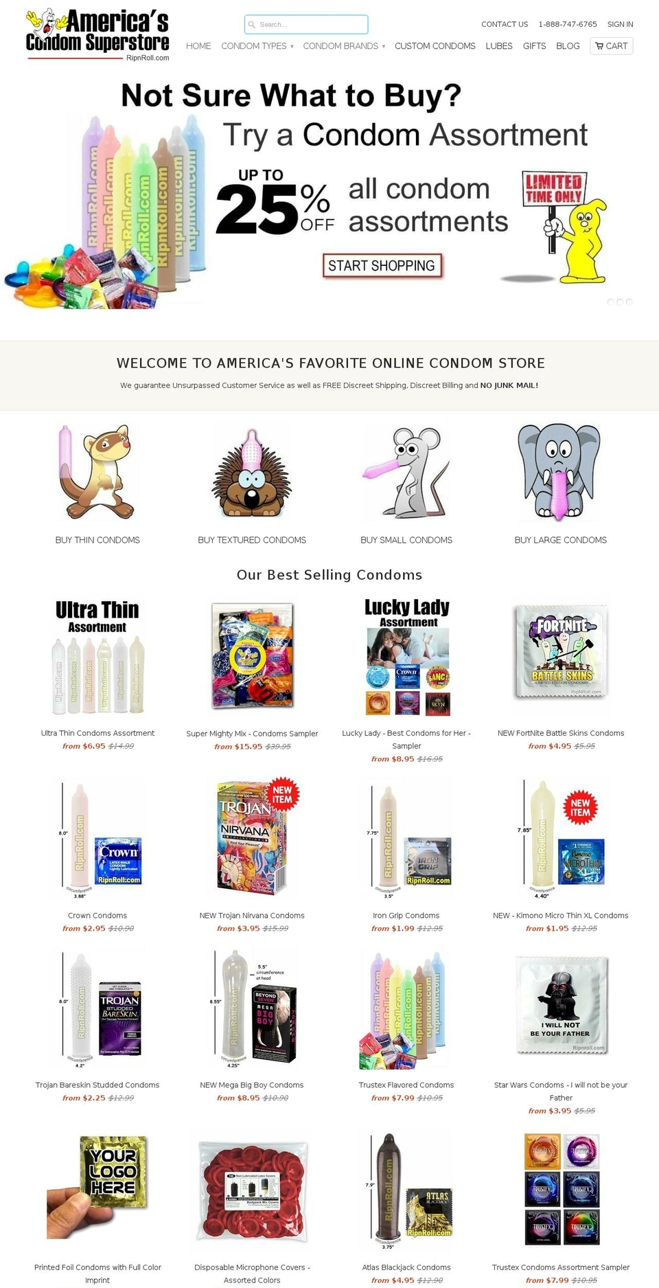 ripandroll.com — Shopify storefront screenshot