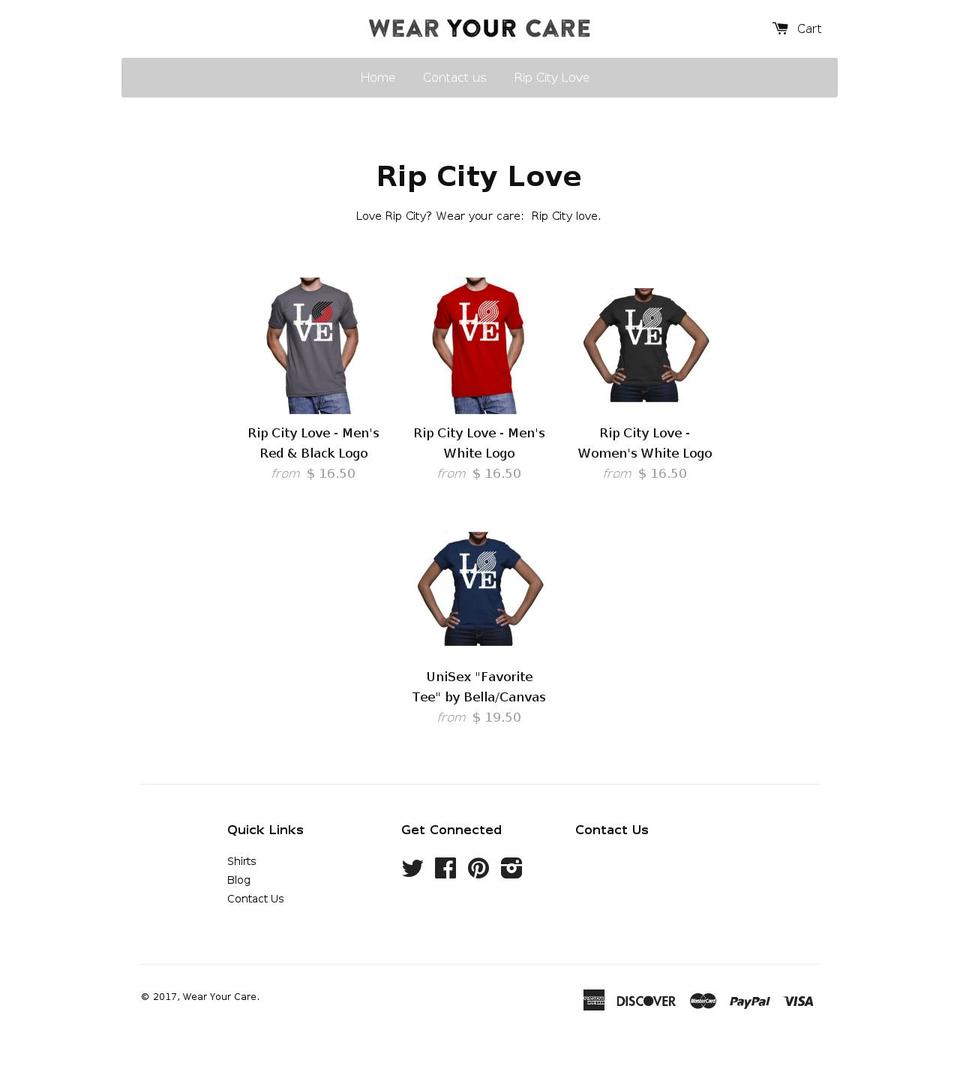 ripcitylove.com shopify website screenshot