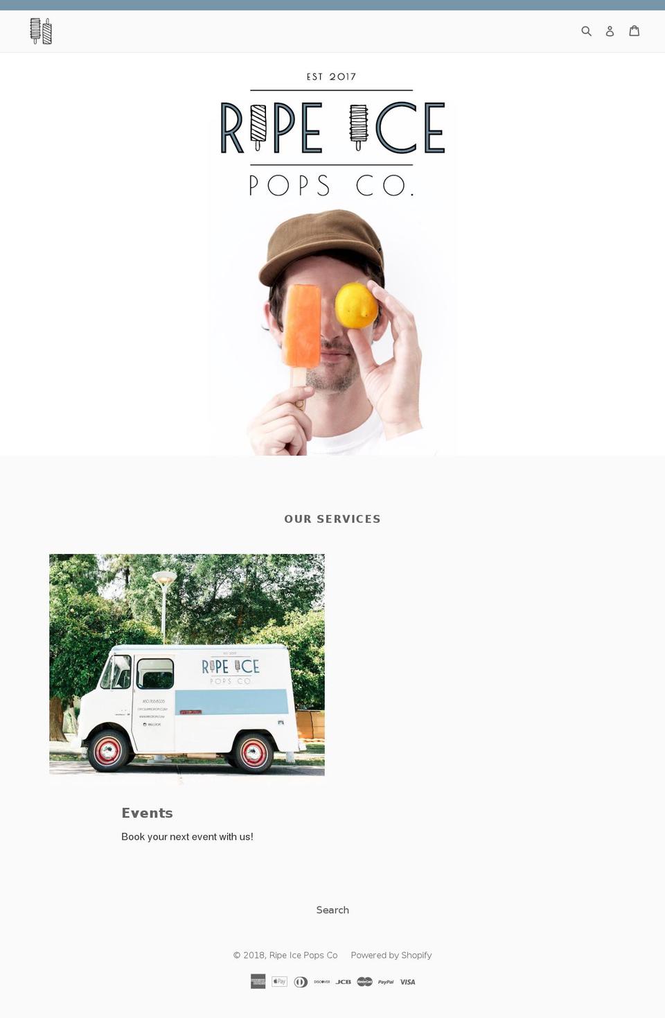 ripeicepops.com — Shopify storefront screenshot