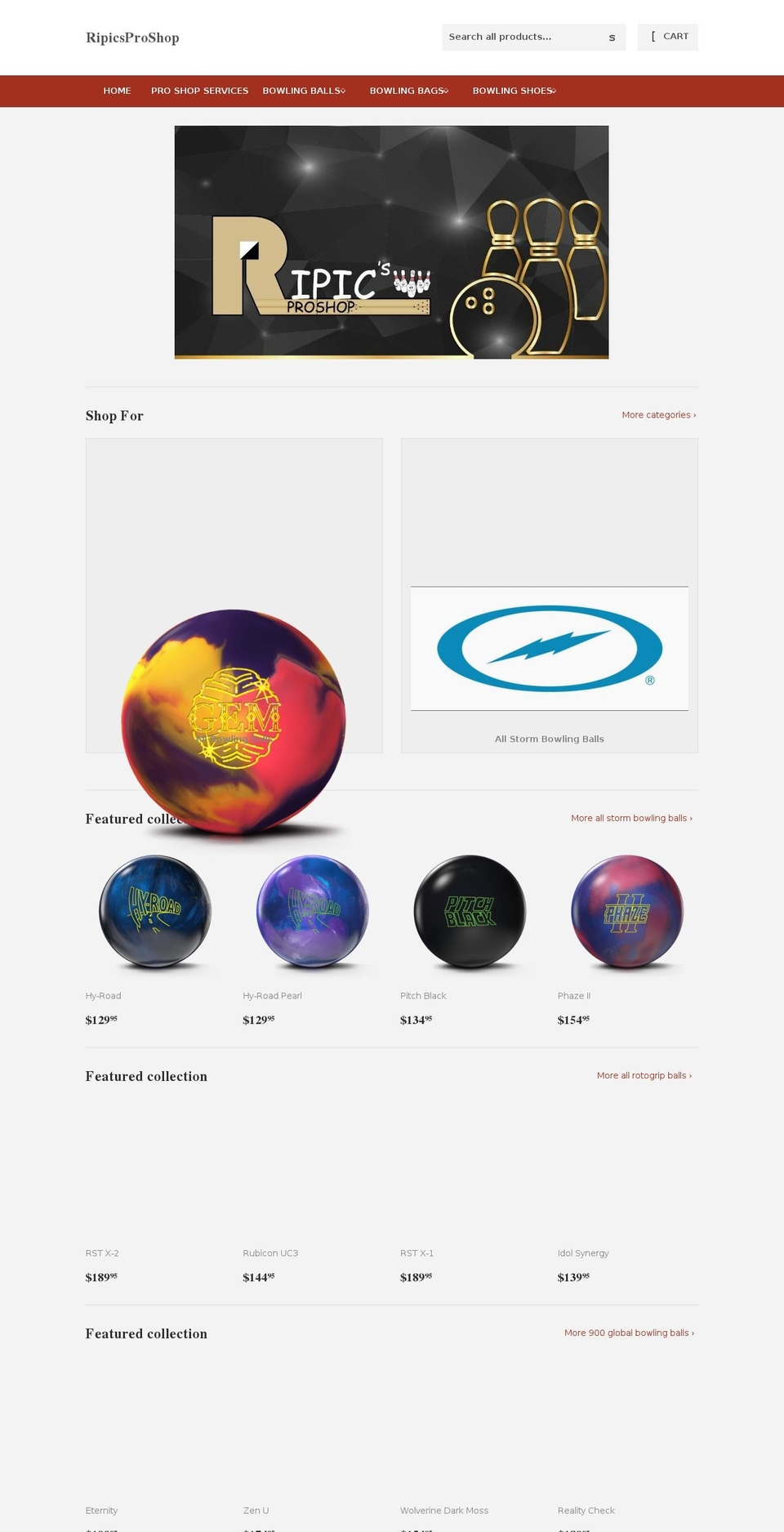 ripicsproshop.com — Shopify storefront screenshot